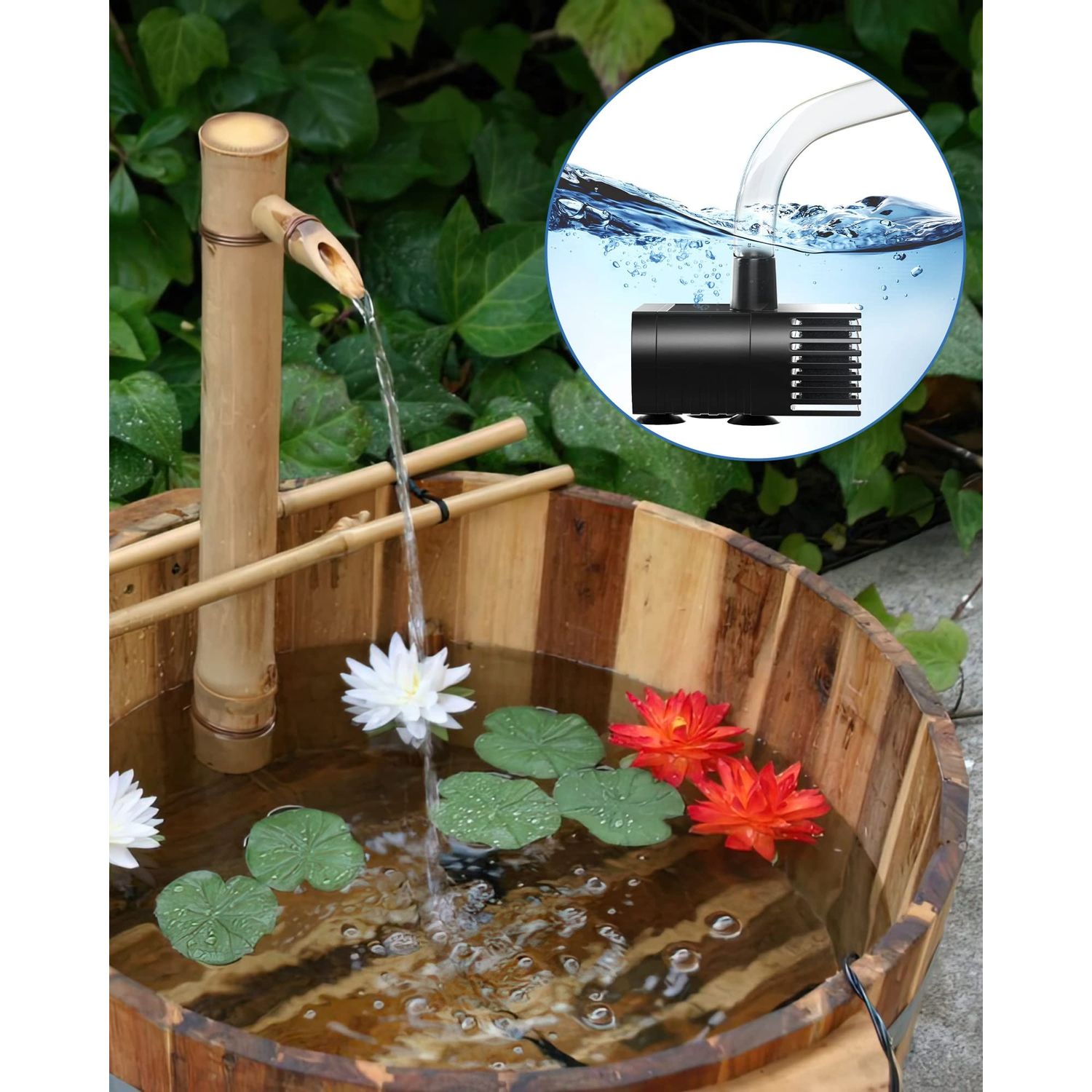 Biling Solar Fountain Pump, Solar Bird Bath Fountain Water Pump Outdoor with Tubing, Solar Fountain for Bird Bath, Garden Pond, Pool, Fish Tank,Backyard