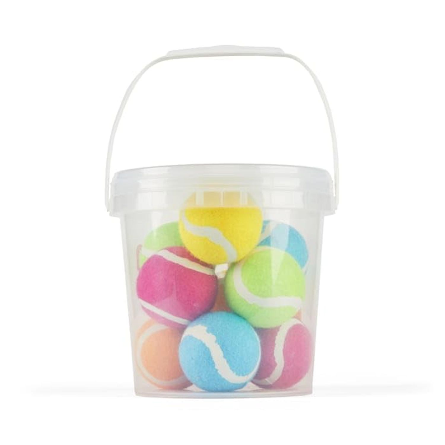 Leaps & Bounds Tennis Balls in Bucket Dog Toy, Medium, Pack of 10