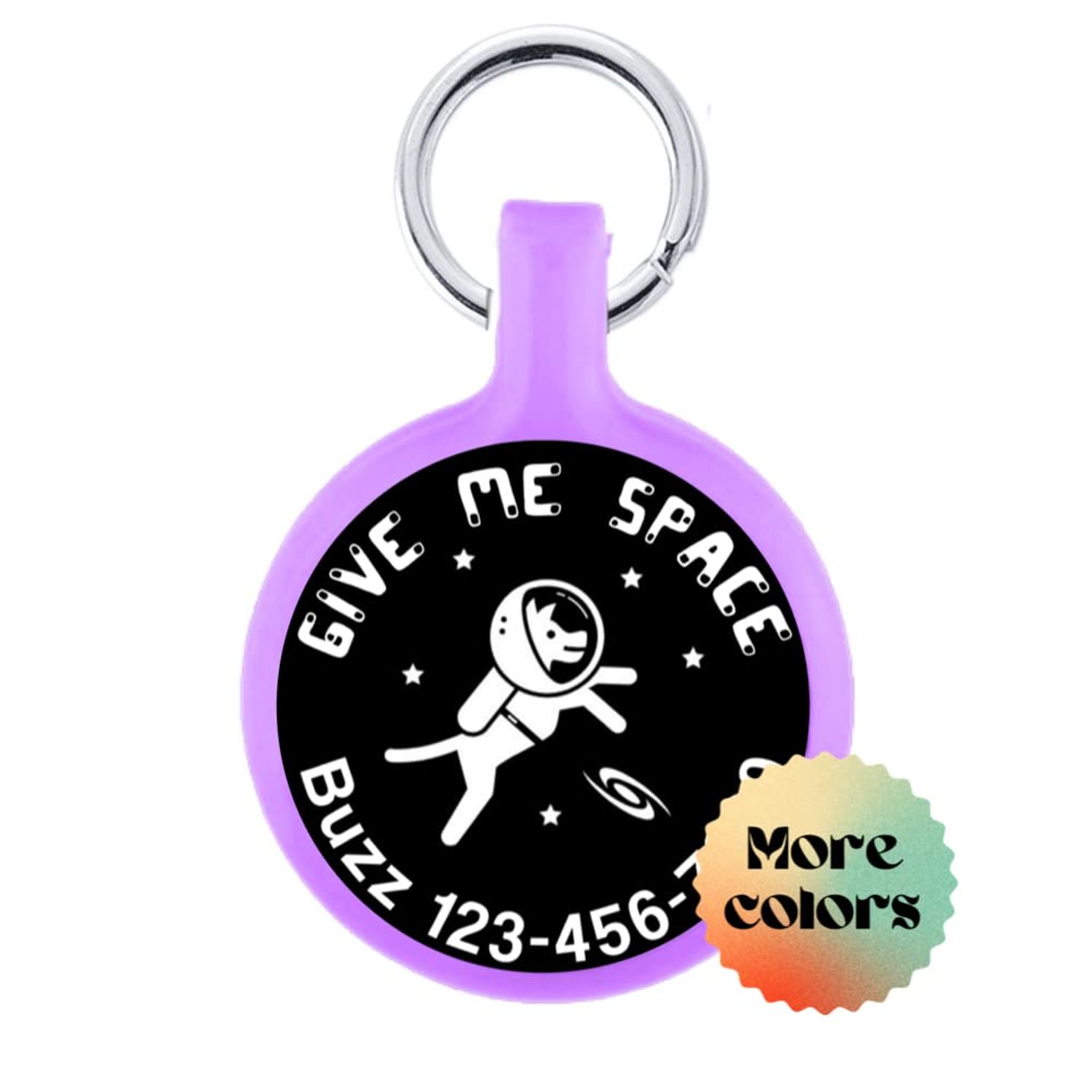 Give Me Space Astronaut Design Quiet & Lightweight Eco-Friendly Pet ID Tag