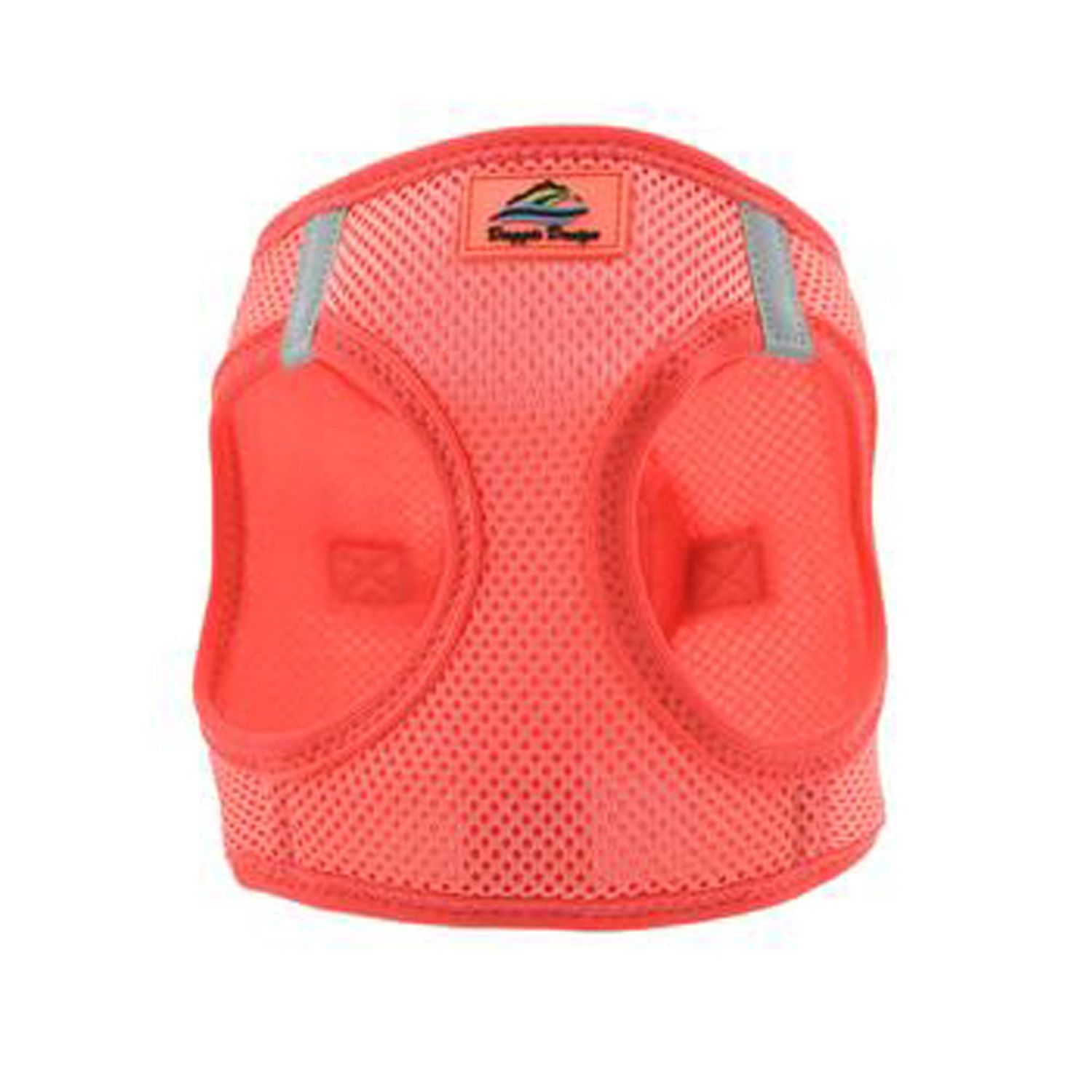 DOGGIE DESIGN American River Step in Wrap Up Ultra Choke-Free Mesh Dog Harness with Safe Night Walking Reflective Strips (Soft Mesh Polyester, Machine Wash and Line Dry) (XS, Coral)