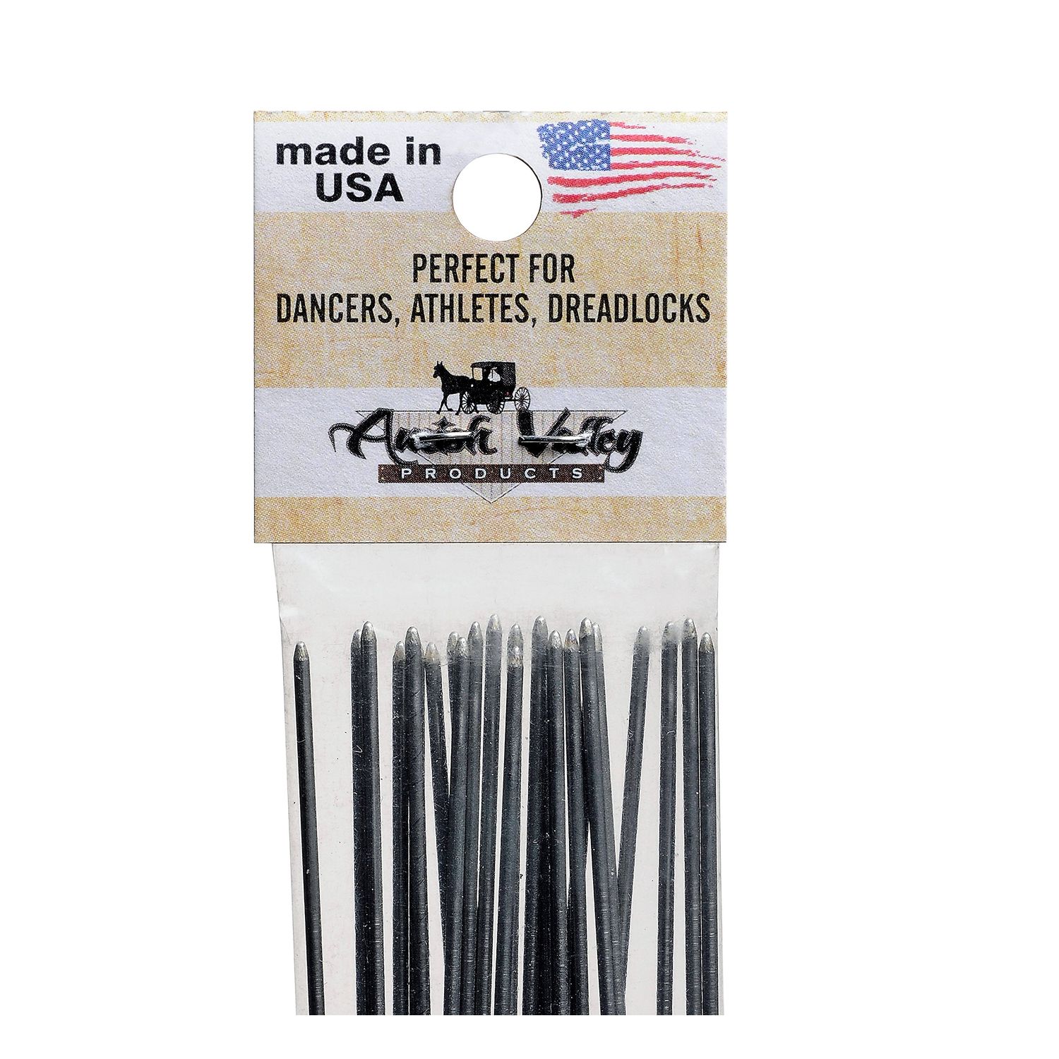 3" Inch Straight Stainless Steel Heavy Duty Snagless Hairpins Pack of 12 SILVER Handmade Hair Pin