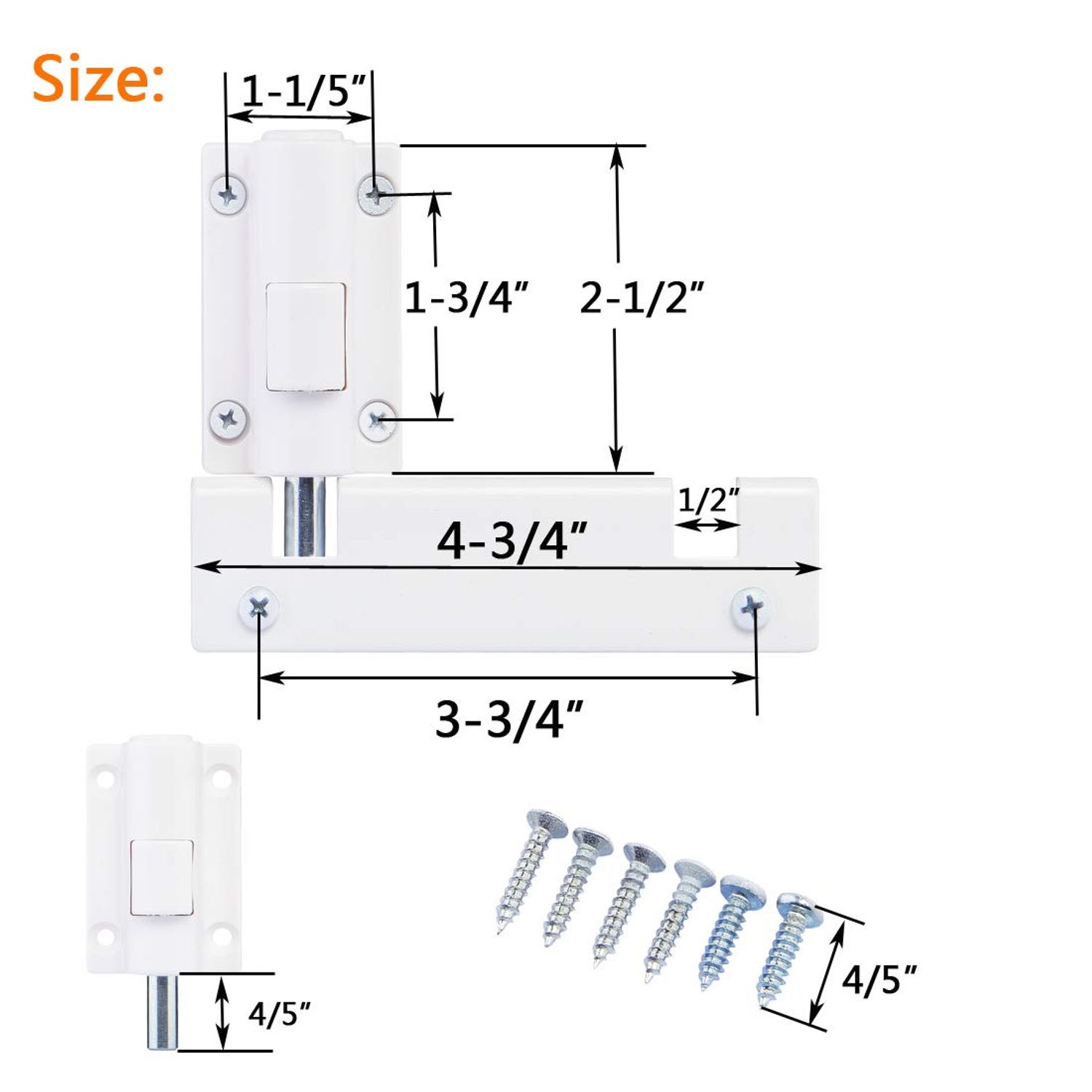 Patio Sliding Door Lock - Childproof Foot Operated Guardian, Fits Top or Bottom Rail, Keep Your Family Safe and Secure (1 Pack, White)