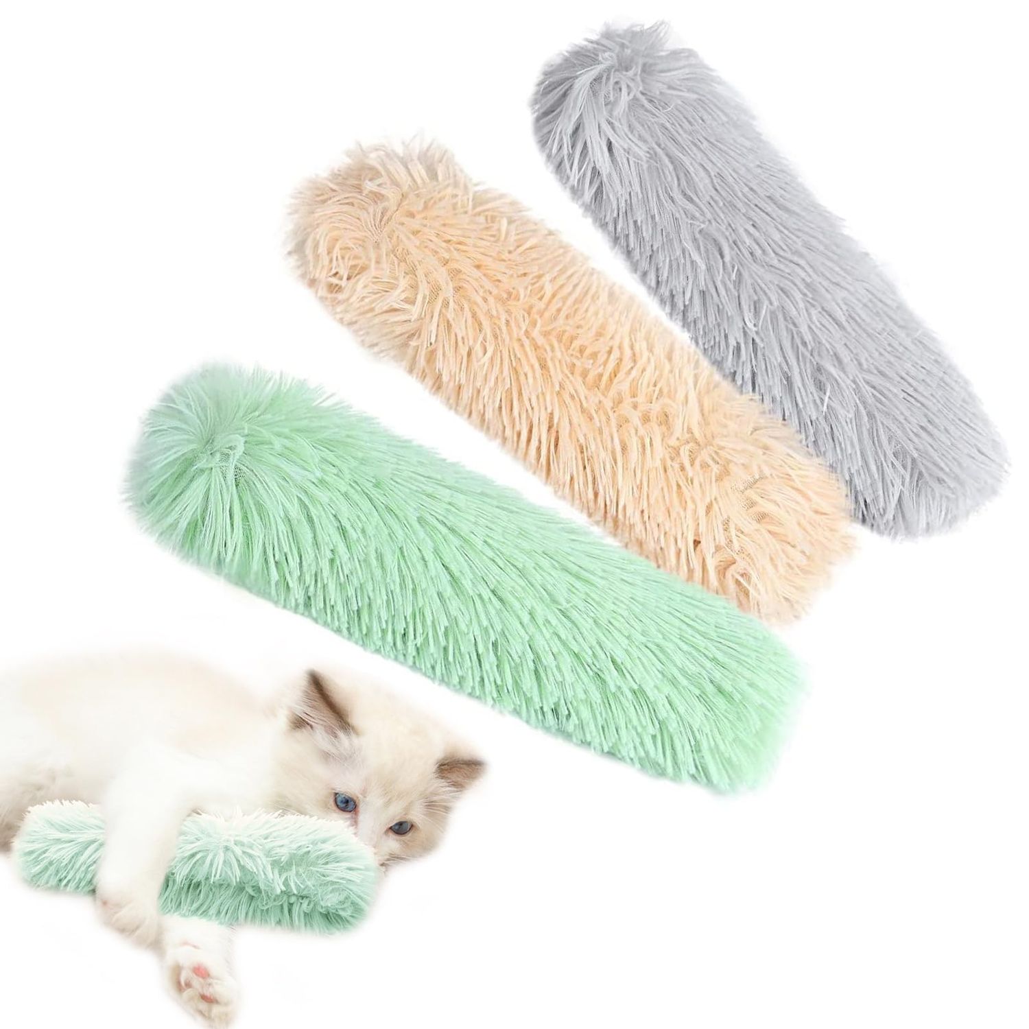 Shudyear Catnip cat Toys, 3 pcs Indoor cat Toys, Interactive cat Toys for Indoor Cats, Promotes Kitten Exercise, Reduces cat Boredom