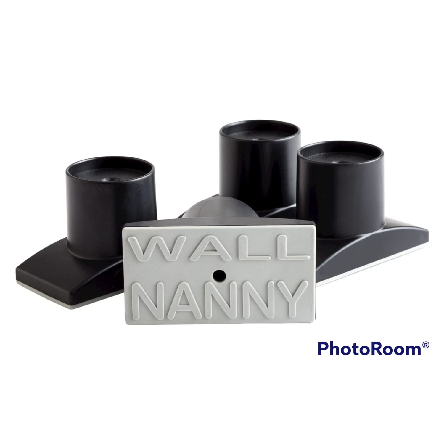 Wall Nanny Extender 4 Inch Baby Gate Extension (Made in USA) Extends Pressure Mounted Gates, Protects Walls, Stabilizes Gate - for Child Pet & Dog Gates - Works on Stairs, Protector (4 Pack) Black