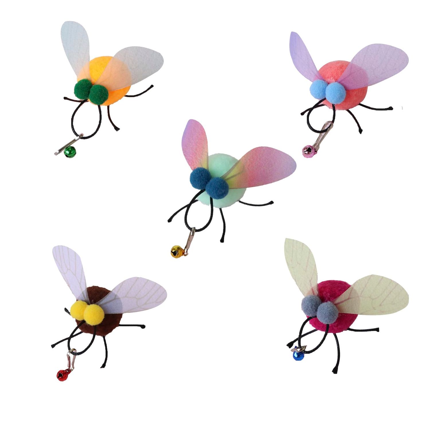 Tutuone 5pcs cat Toy Refills Flies (5pcs Refills)
