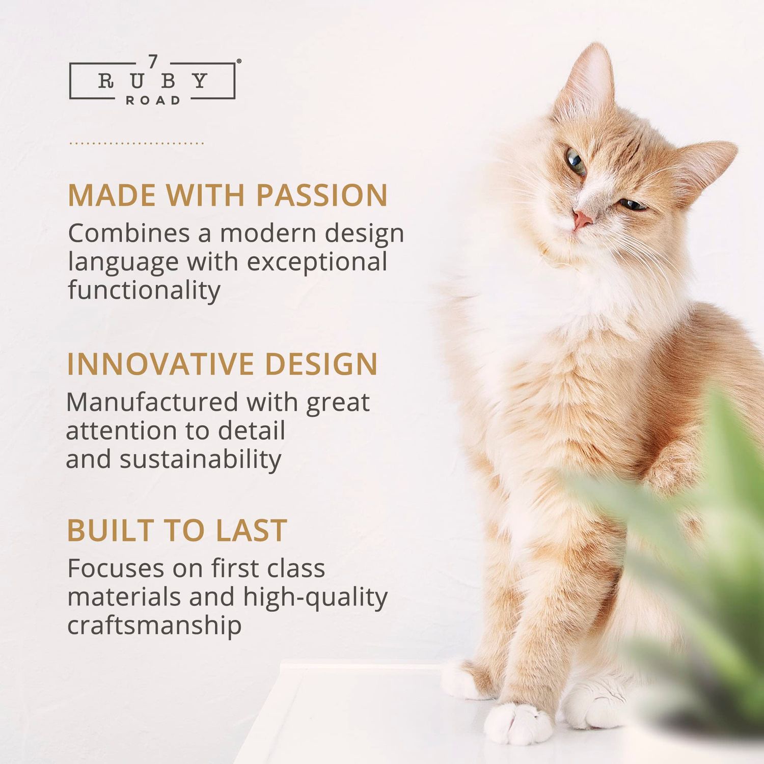 7 Ruby Road Wall Mounted Cat Scratcher - Indoor Cat Scratching Board Cat Vertical Cat Scratcher for Wall - Cat Scratch Pad Scratching Post for Indoor Cat Wall Mounted - Cat Wall Furniture Scratch