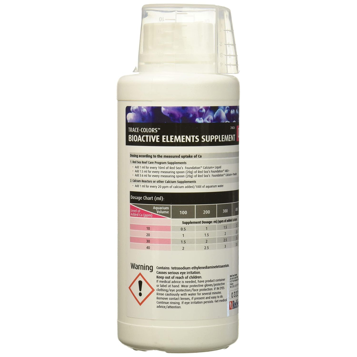 Red Sea Fish Pharm ARE22073 Reef Colors Bioactive Minerals Supplement-D for Aquarium, 500ml