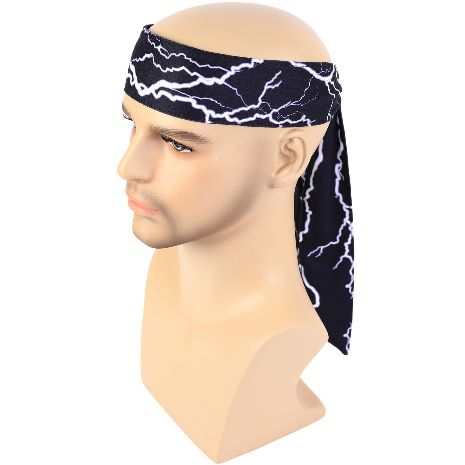 Lightning Costume Headband Bandana Patterns for Men's Kids Movie Cosplay Halloween Party