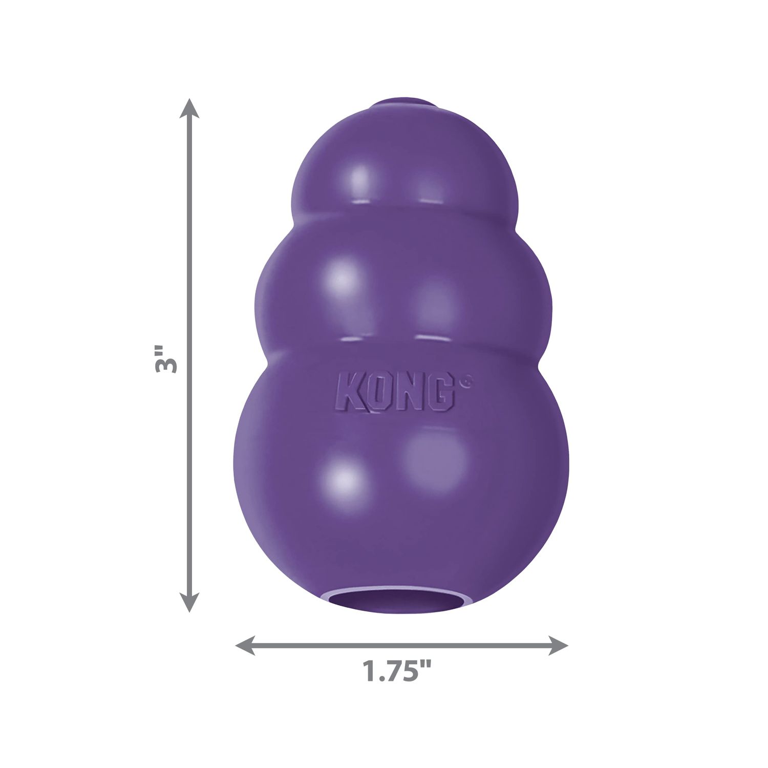 KONG Senior - Dog Toy with Gentle, Natural Rubber - Durable Dog Toy for Older Dogs - Use Treats with Stuffable Chew Toy - Treat Toy for Chewing & Fetching - for Small Dogs