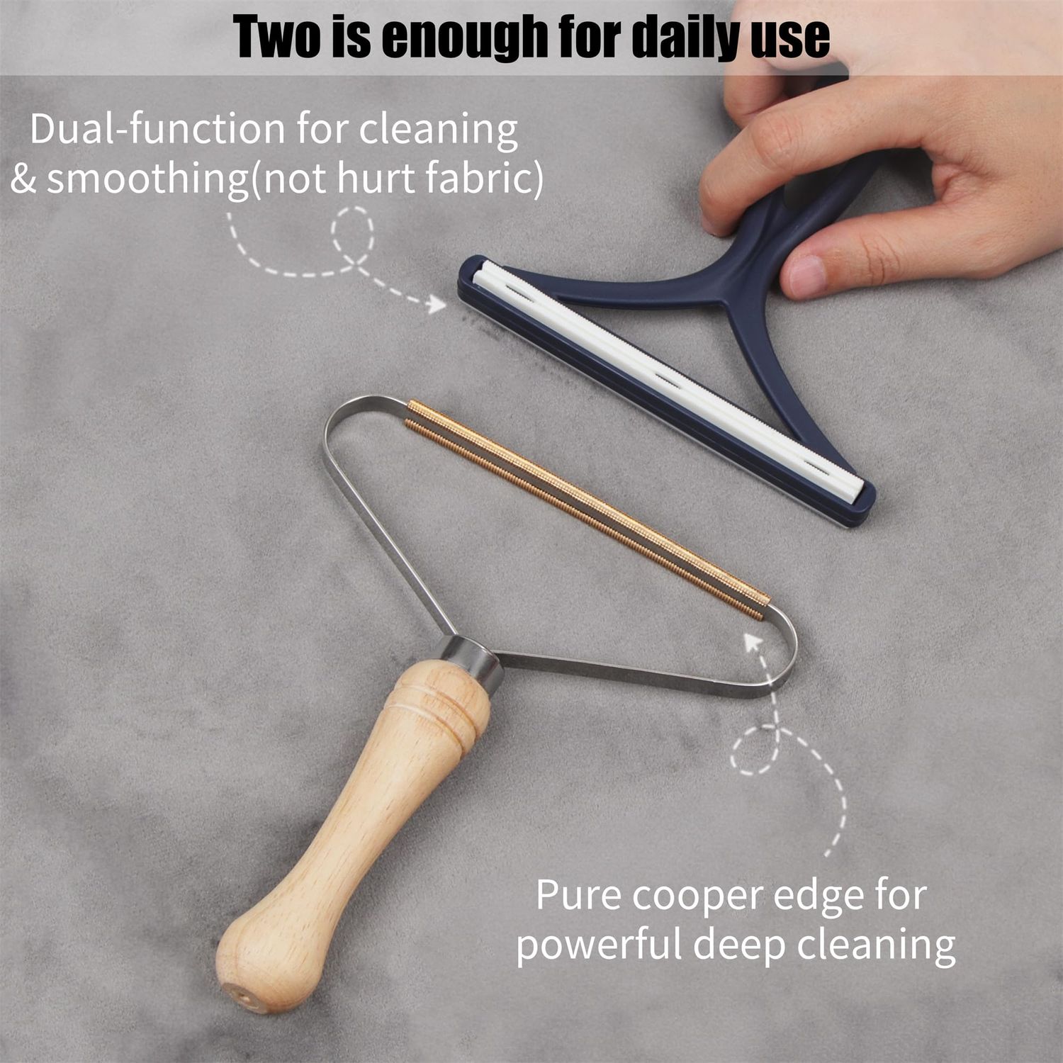 Pet Hair Removal Tool 2 Pack Dog Cat Pet Hair Remover for Furniture Portable Pet Hair Fur Removal Tools Carpet Rakes Scraper for Furniture Car Mat Pet Tower Rugs