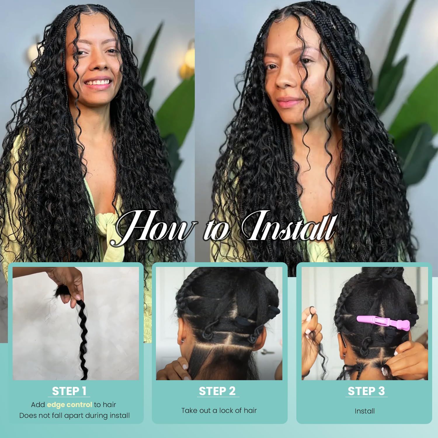 Human Braiding Hair 2 Bundles 100G 16 Inch Deep Water Wave Bulk Human Hair for Braiding No Weft 12A Brazilian Virgin Curly Human Hair Extensions for Boho Braids Wet and Wavy Human Hair Braiding Hair