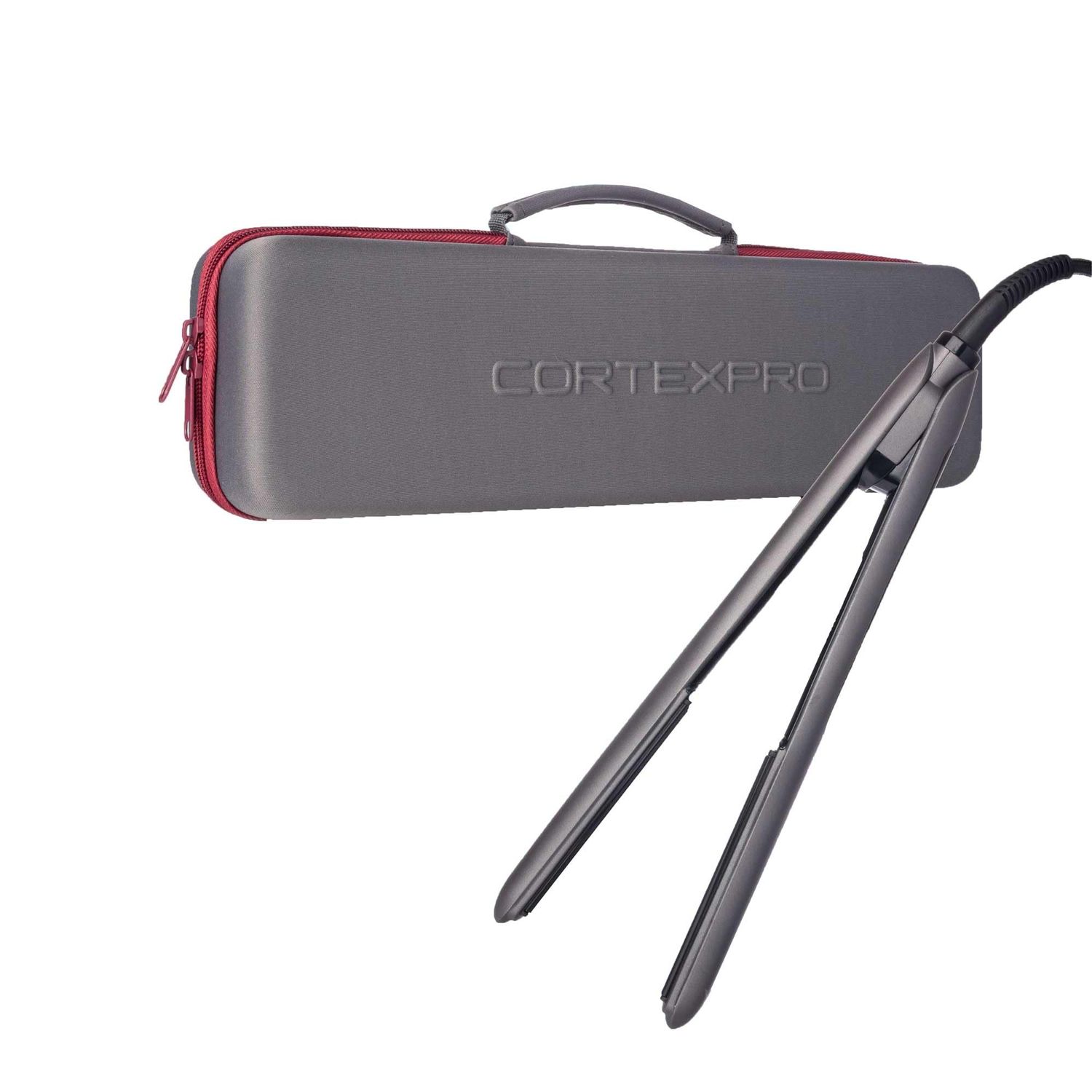 CORTEXPRO Flat iron 1'' - One-Pass Digital Heat Tourmaline Ceramic Plates with Carrying Case - Hair Straightener Flat Iron, planchas de cabello professional, hair straightener and curler 2 in 1