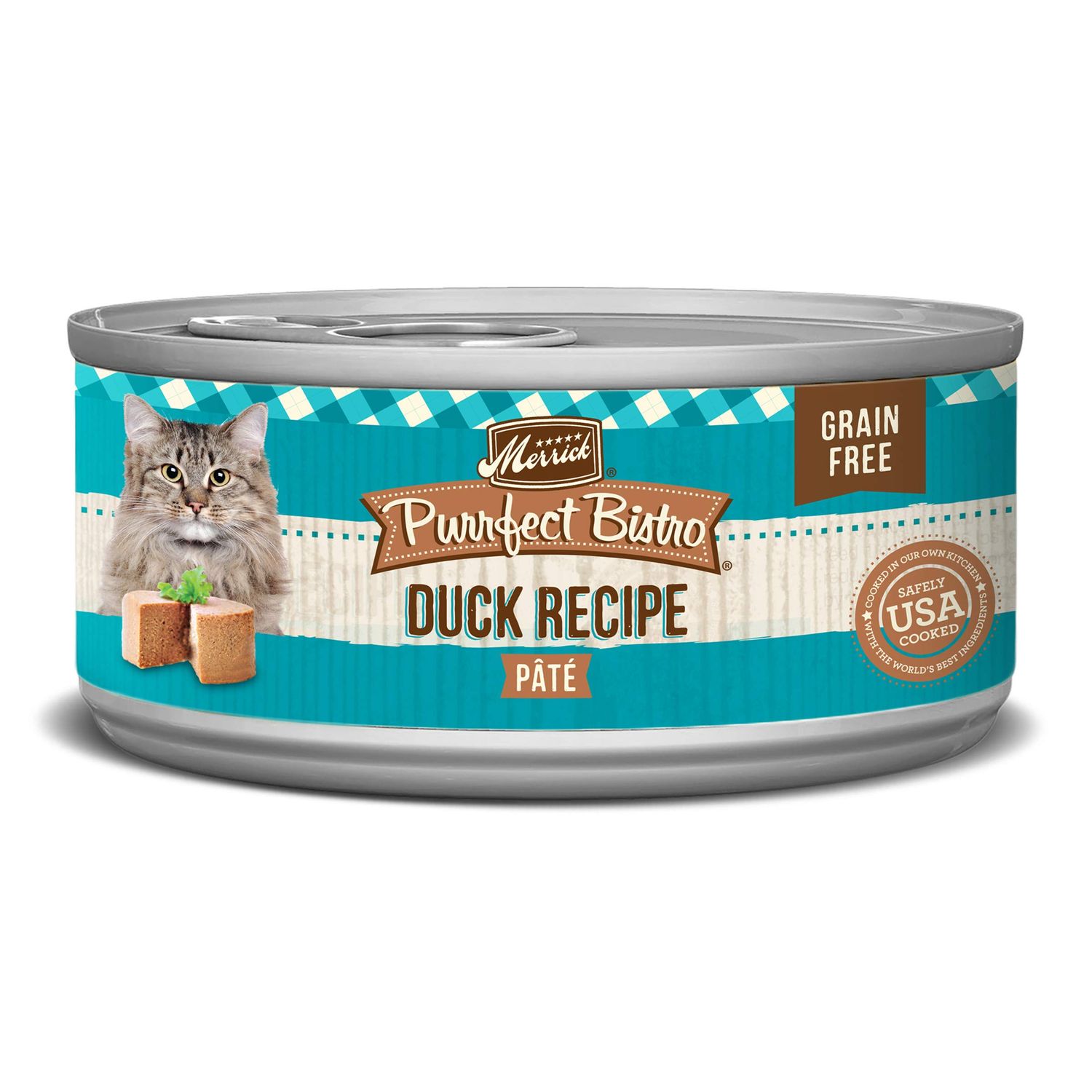 Merrick Purrfect Bistro Grain Free Wet Cat Food Duck Recipe Pate - (Pack of 24) 5.5 oz. Cans