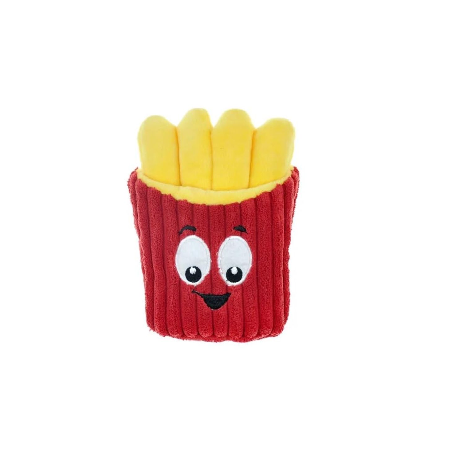 PUREPET Plush Squeaker Toys for Small to Medium Dogs Food Junkies Funny Snack Characters (7 Inch Fried Egg)