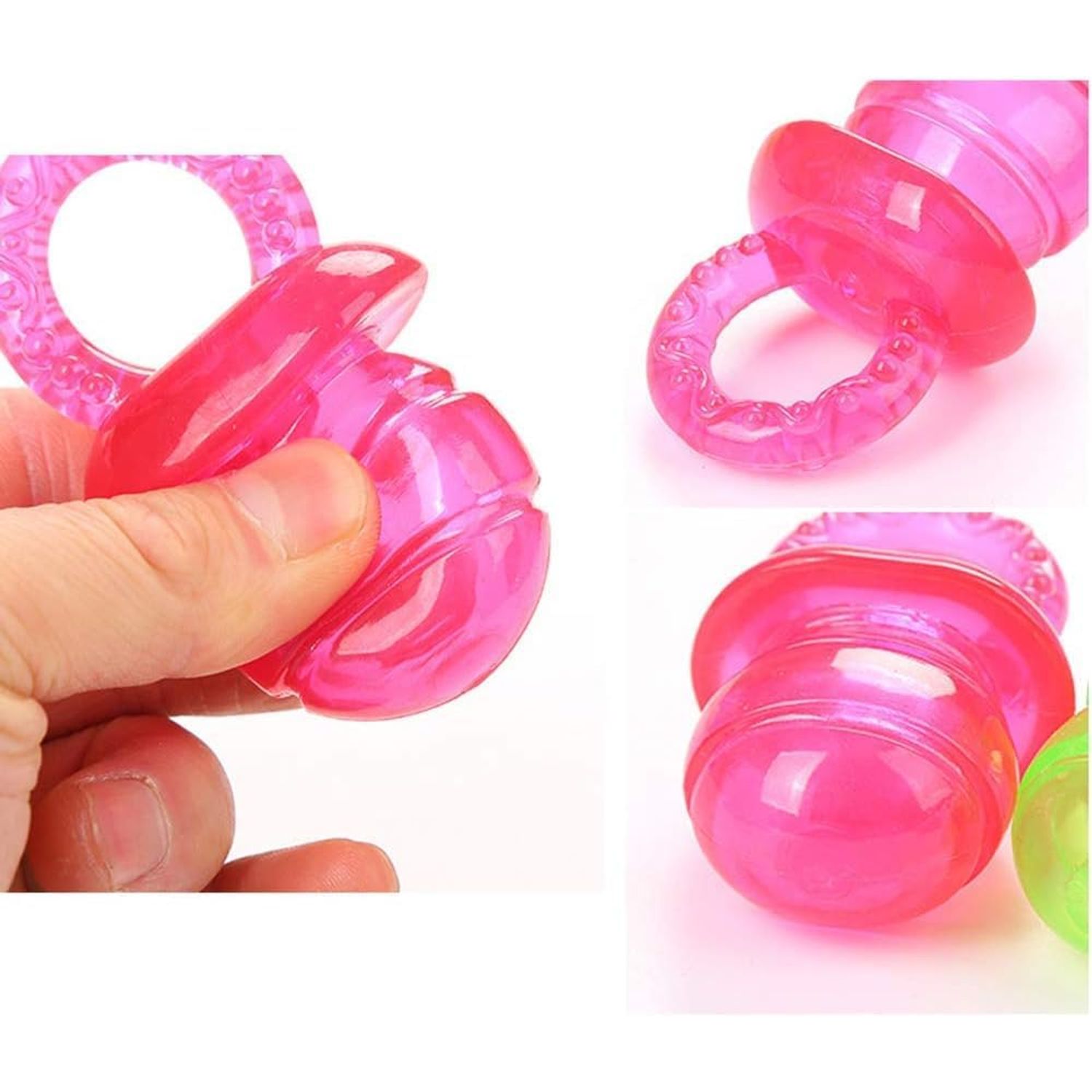 Pet Toys,2Pcs Dog Toy TPR Pacifier Grinding Bite-Resistant Molar Squeak Scratch Chew Toy Teeth Cleaning Interactive Training Play Toy Reducing Pressure Pet Supplies Green Chew Toys Puppy Pacifier