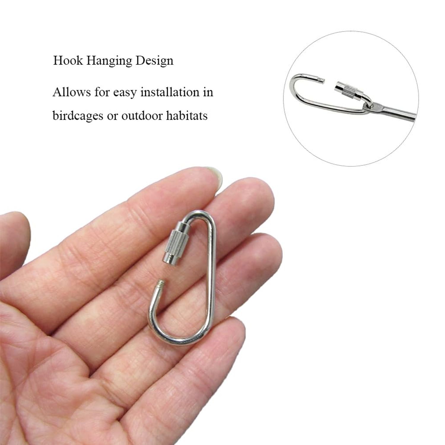 2pcs Hanging Bird Treat Skewer Parrot Fruit Feeder, 10.2 Inch Stainless Steel Bird Fruit Fork Food Holder Bird Kabob for Bird Cage Bird Feeder Foraging Toy for Parrot Parakeet Conure, LXLVOUEG
