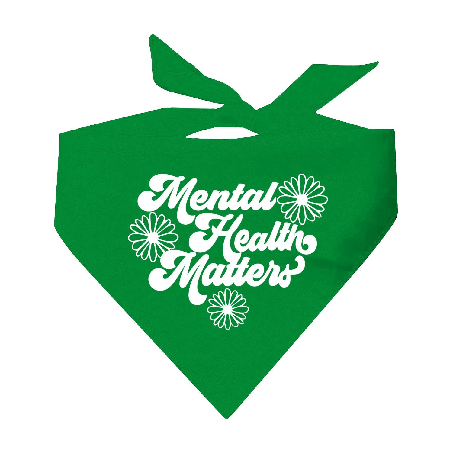 Mental Health Matters Dog Bandana (Green, OS 805)