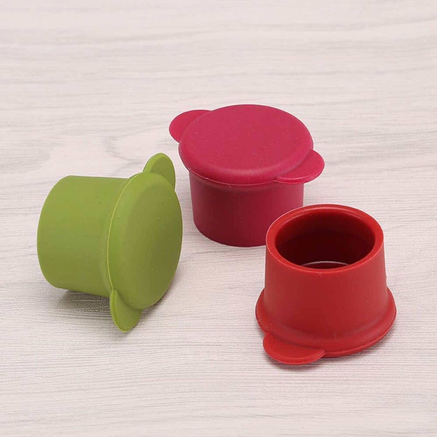 Silicone Wine Stoppers - Wine Gifts - Bottle Covers - Reusable Beverage Corks - Keep Wine Fresh for Days with Air-Tight Seal - Set of 5