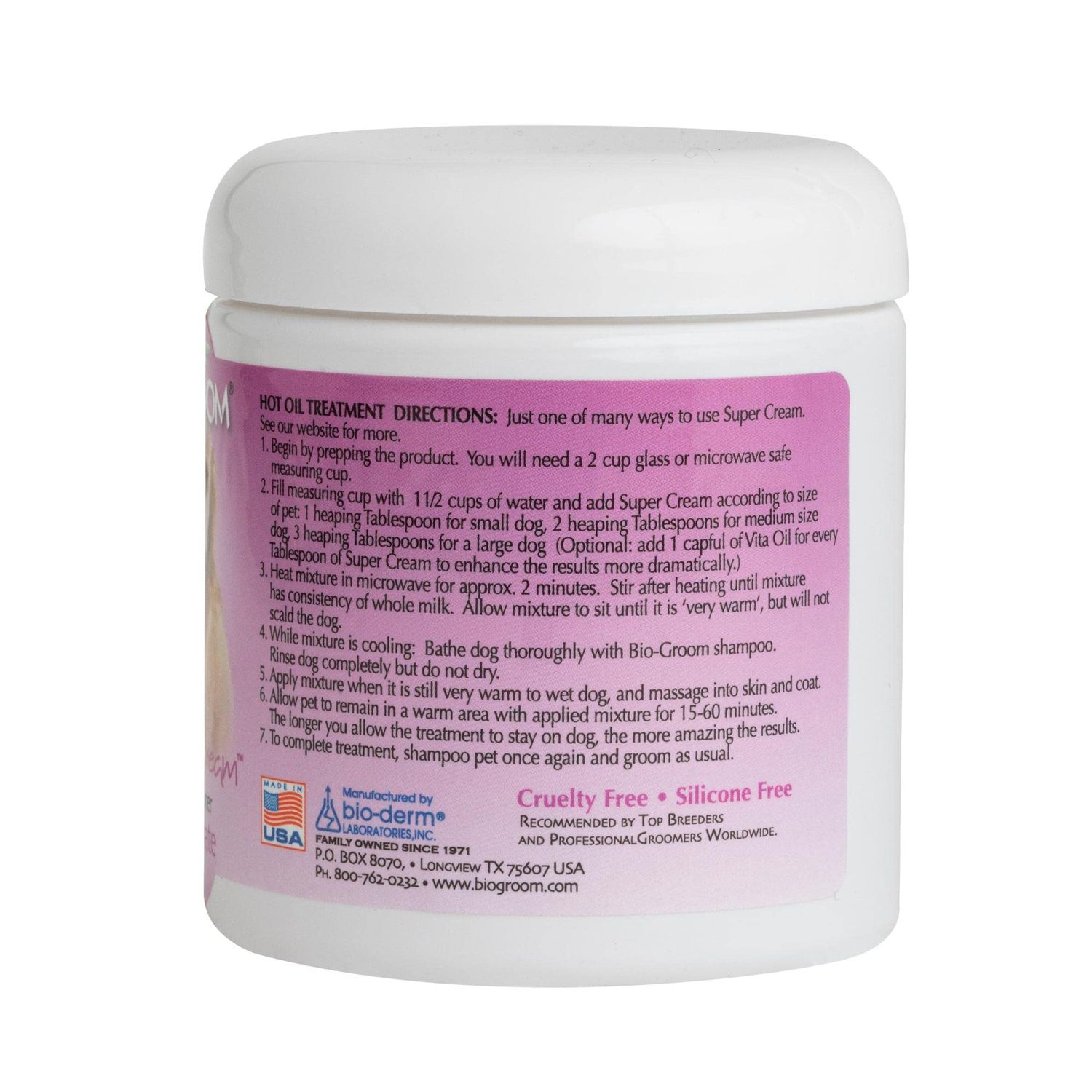 Bio-Groom Super Cream Dog Conditioner – Concentrated Coat Conditioner, Dog Bathing Supplies, Puppy Wash, Cat & Dog Grooming Supplies for Sensitive Skin, Cruelty-Free, Made in USA – 8 fl oz 1-Pack