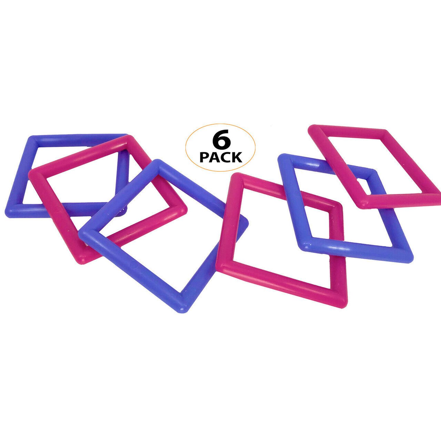 2046 Pk6 Large Plastic Squares Parrot Bird Toy Parts Talon Foot Toys pet