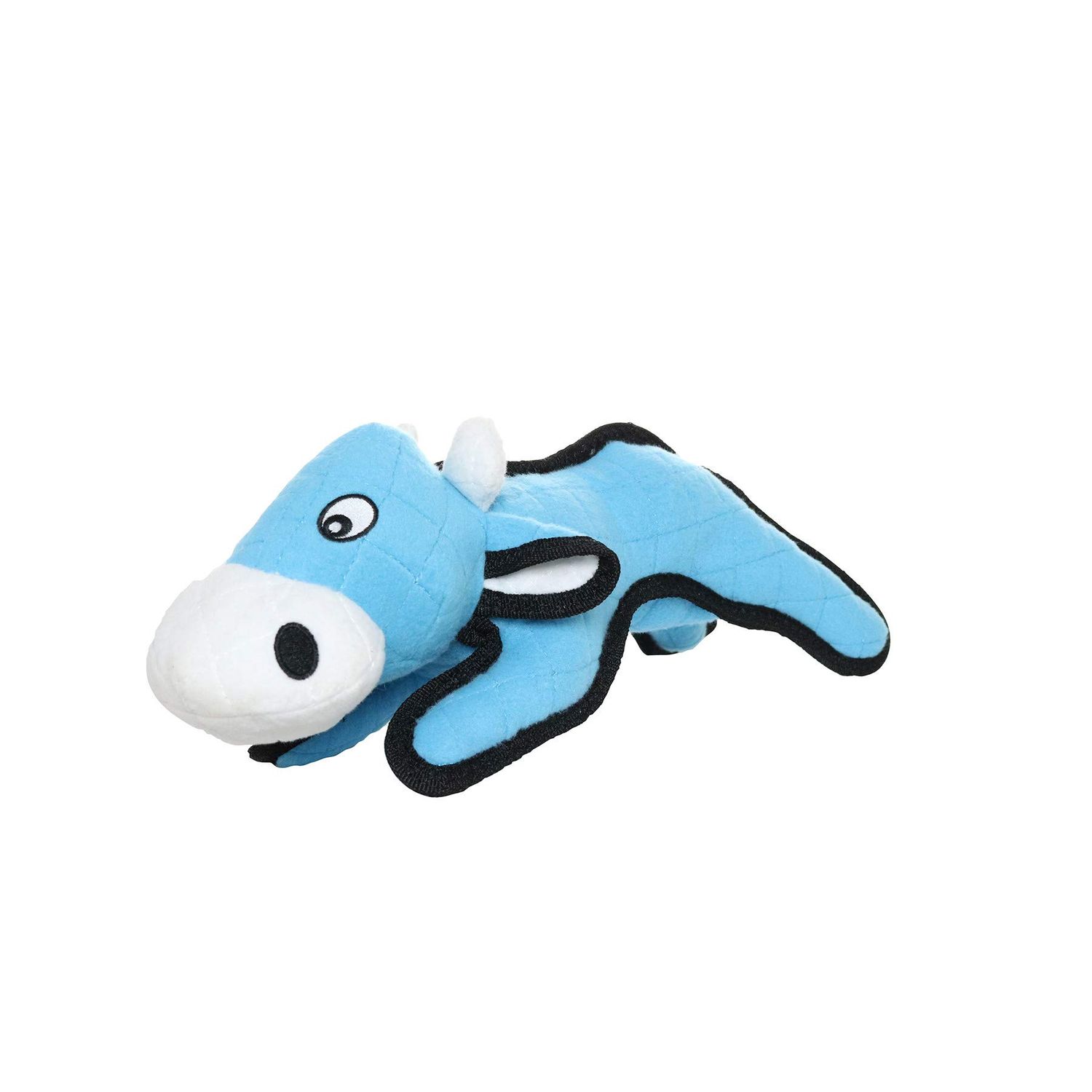 TUFFY - World's Tuffest Soft Dog Toy -Barnyard Cow - Multiple Layers. Made Durable, Strong & Tough. Interactive Play (Tug, Toss & Fetch). Machine Washable & Floats. (Regular)