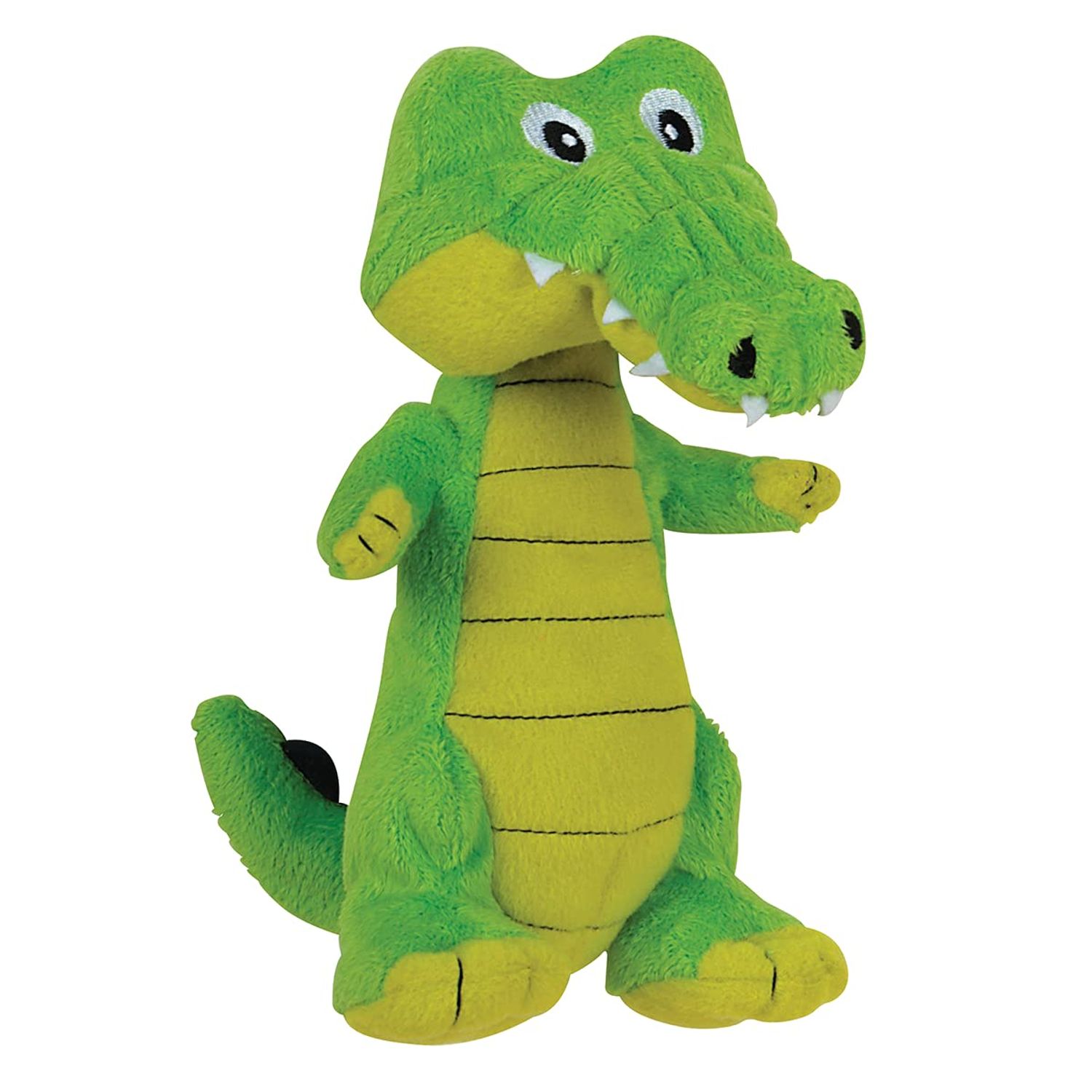 SmartPetLove Snuggle Puppy Tender-Tuffs Easy Grab - Plush Dog Toys - Standing Stuffed Green Crocodile with Tough Puncture Resistant Squeaker