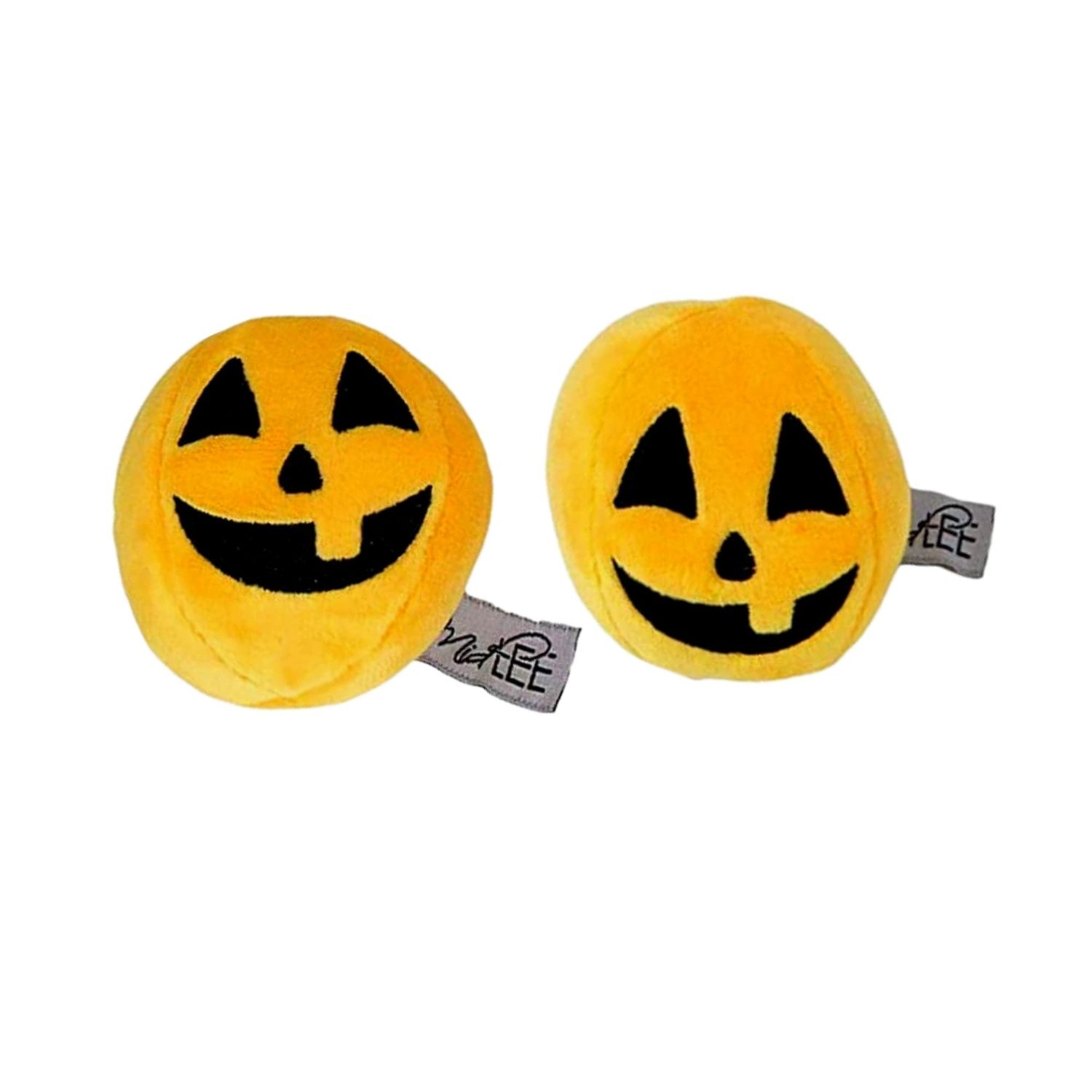 Midlee Silly Face Halloween Balls Plush Dog Toy