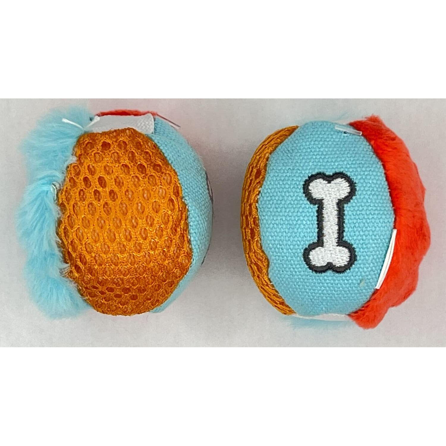 Glory To Dog Small Soft Ball Plush Dog Toy Chewable Plush Squeaky Ball Stuffed with Fluff for Puppies and Small and Medium Breeds 2-Pack