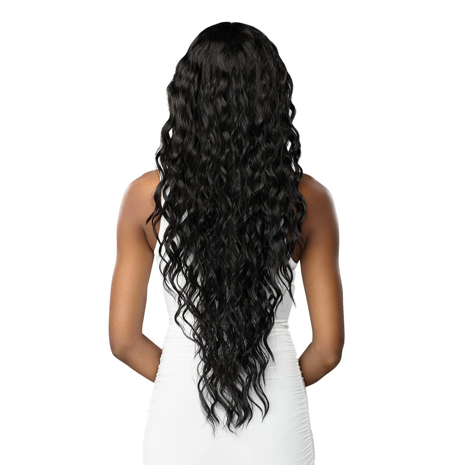 Sensationnel Human Hair Blend HD Lace Front Wig Butta Lace Loose Curly 32" (BALAYAGEMOCHA)