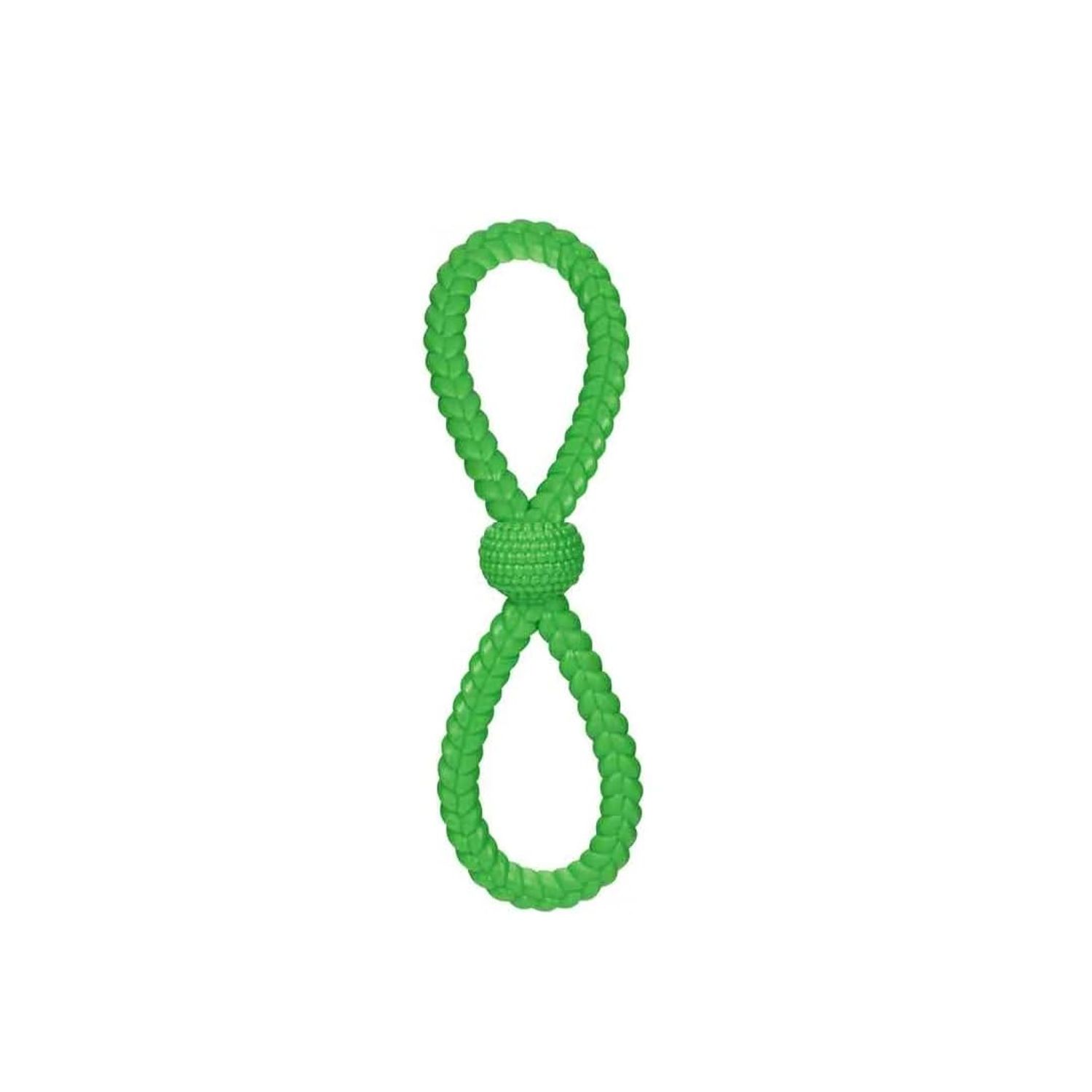 MPP Figure 8 Dog Toys Fun and Colorful Choices Tug Toss Fetch Play Ropes and Loops (Rope X Red)