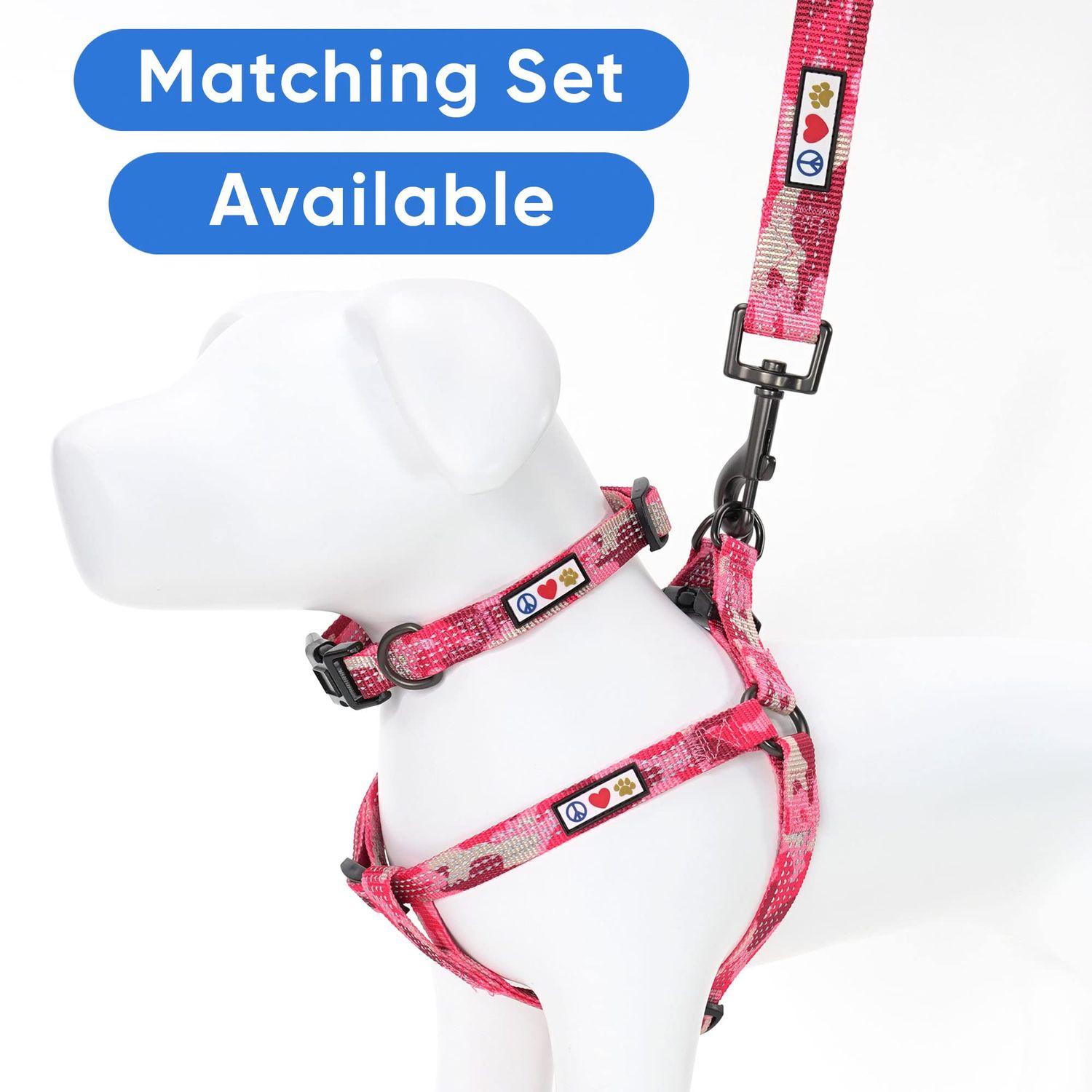 Pawtitas 6 FT Pet Puppy Leash Reflective Dog Leash Comfortable Handle Highly Reflective Threads Heavy Duty Dog Training Leash Available as a 6 ft Small Dog Camo Pink Leash