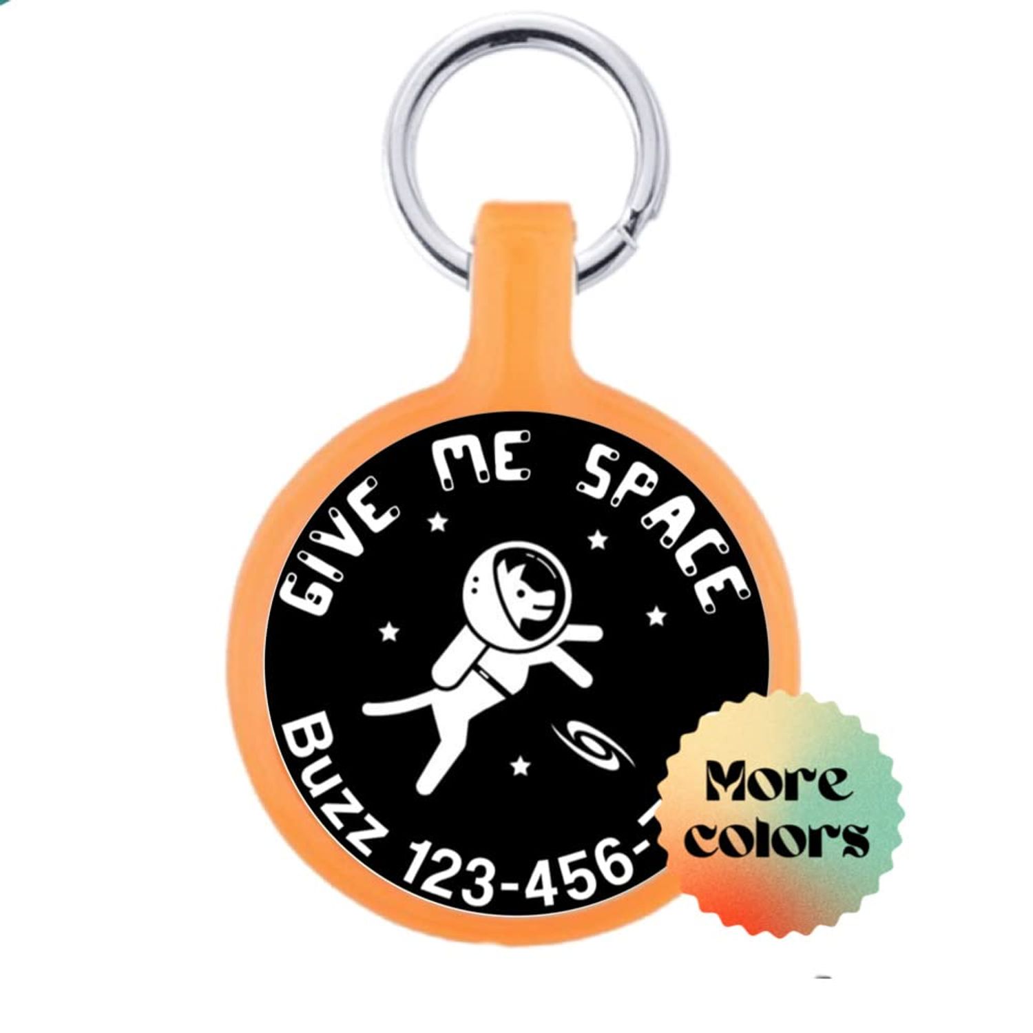 Give Me Space Astronaut Design Quiet & Lightweight Eco-Friendly Pet ID Tag