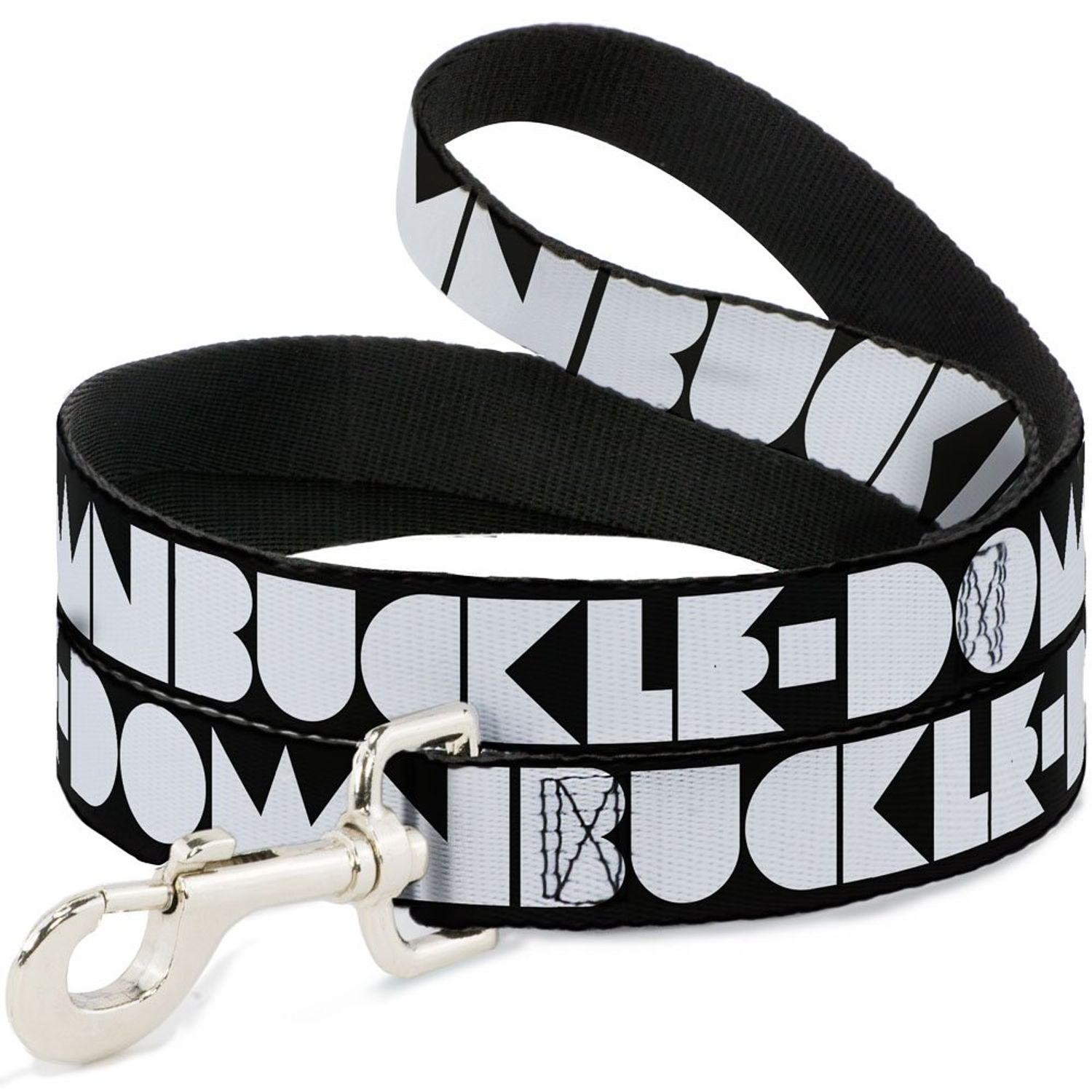 Dog Leash Buckle Down Shapes Black White 4 Feet Long 1.5 Inch Wide