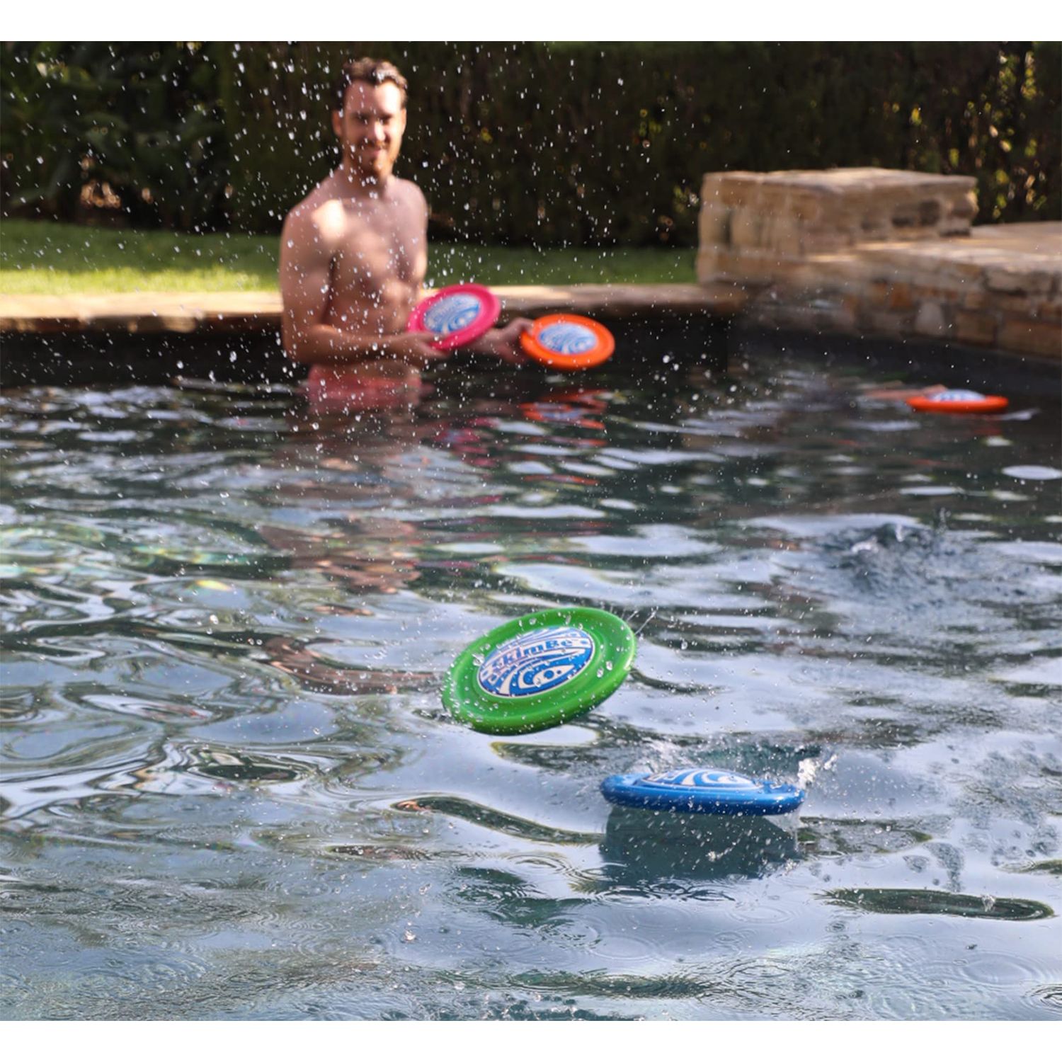 SkimBe Disc Snow and Winter Toy - Skips, Skims, Slides, and Jumps! Ideal for Snow, Gardens, Ice, and Pools - Enjoy Thrilling Moments for Kids, Adults, and Families! (Light Blue)