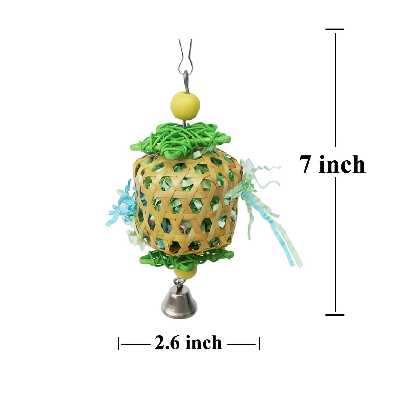 TANOMA Bird Toys for Conures Parakeet, Birds Cage Accessories, Bird Shredding Foraging Toys for Cage