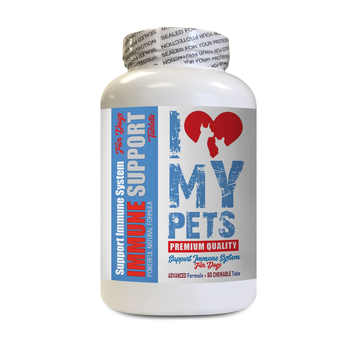 I LOVE MY PETS LLC Dog Allergies Relief - Dog Immune Support - Booster - Healthy PET - Supplement - Herbal for Dogs - 60 Treats (1 Bottle)