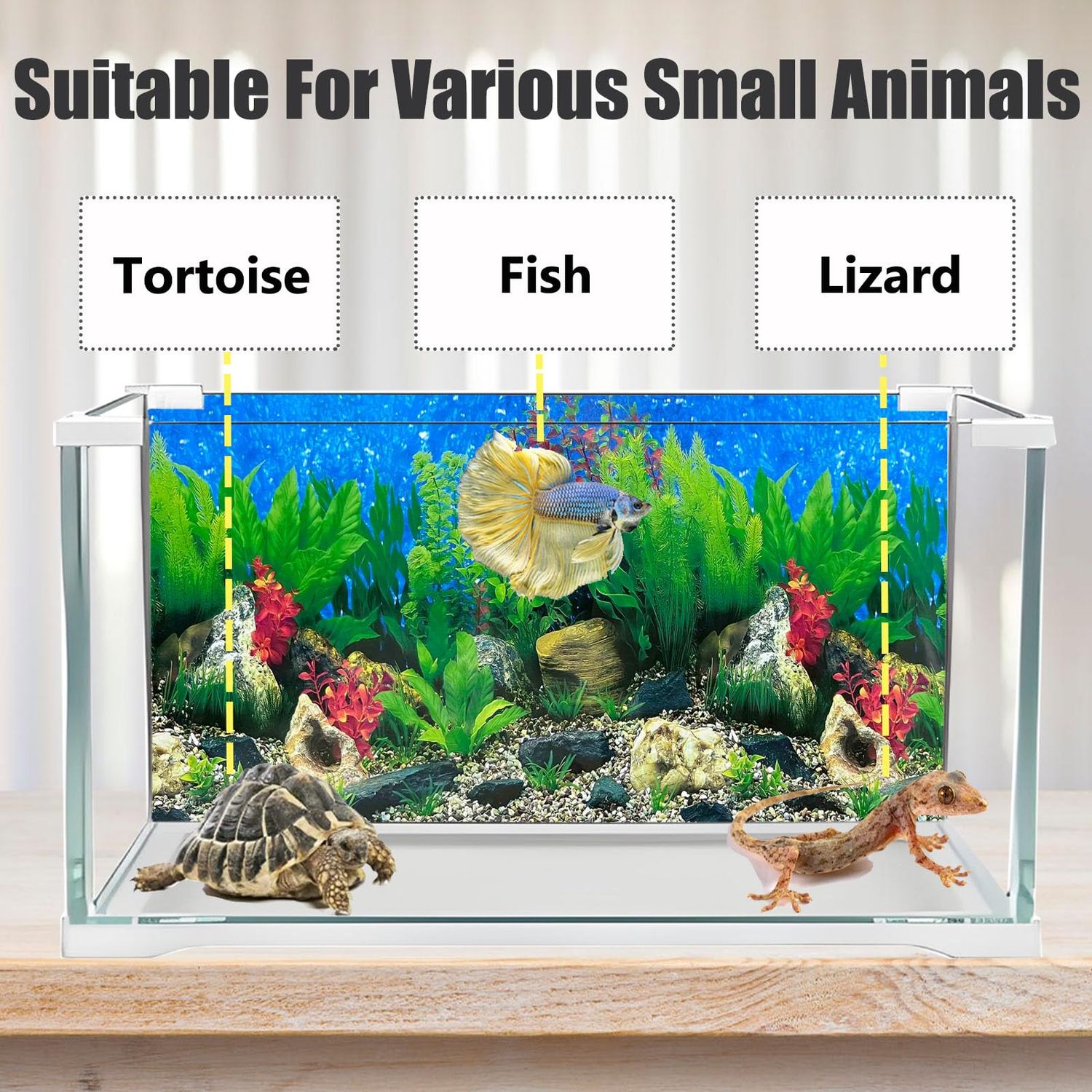XCNO Aquatic Plant Aquarium Background Sticker Coral HD Fish Backgrounds for Aquariums Gravel Stone Fish Tank Wallpaper Decorations 2 Sided 12"x 25"