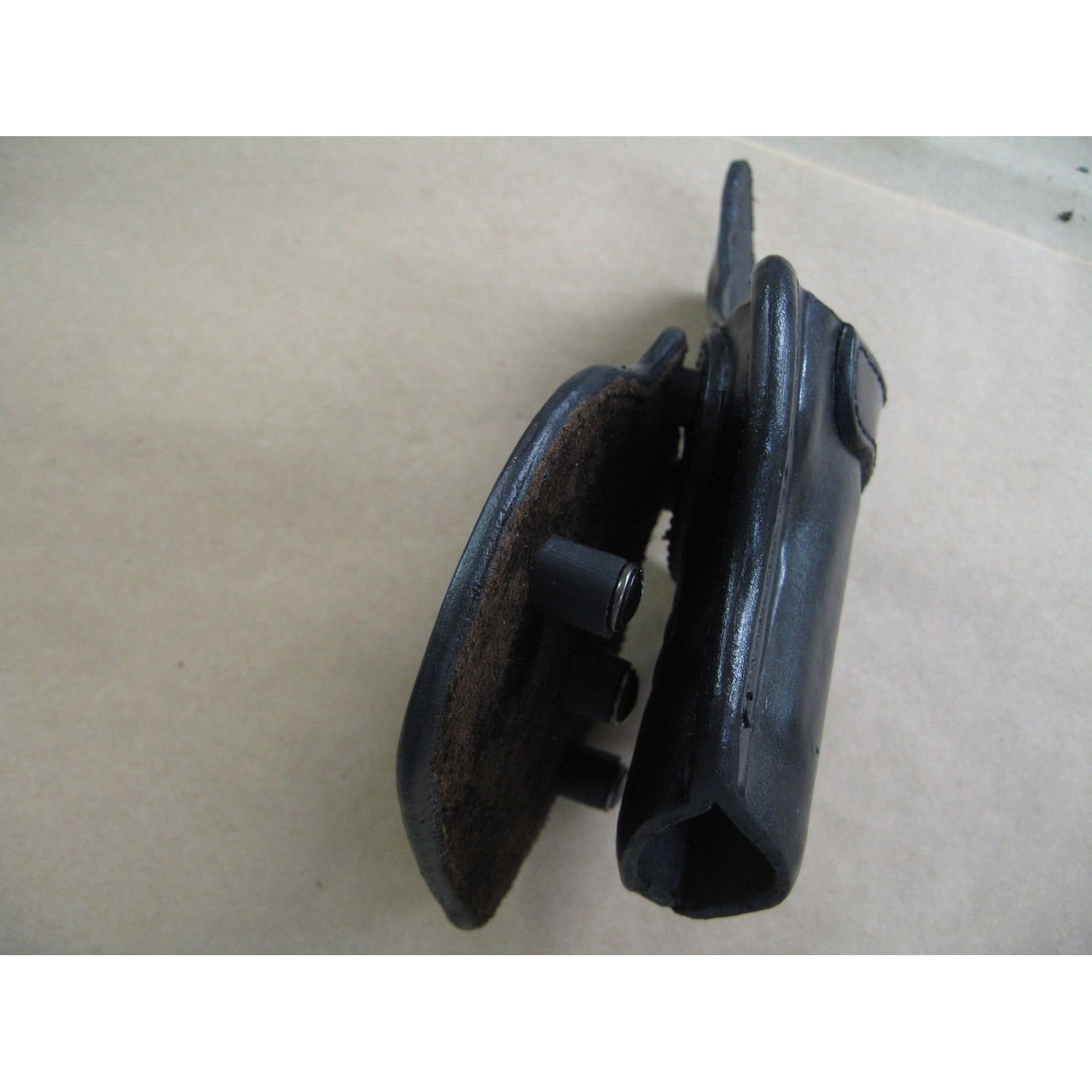 OWB Azula All Leather Molded Paddle Holster for Kimber Ultra Carry 1911 Compact CCW Black RH