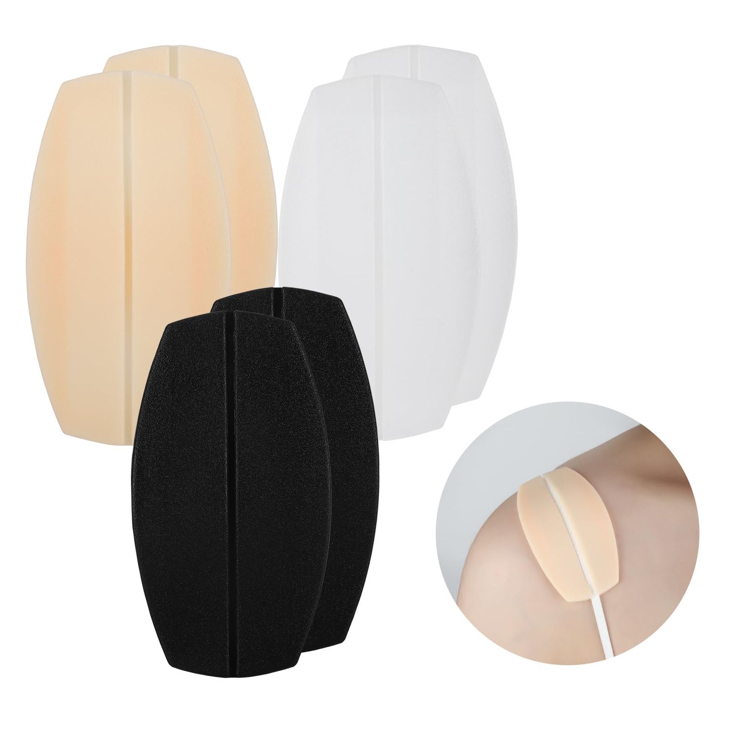 YOYOSTORE 3 Pair Silicone Bra Strap Cushions Holder Non-Slip Pliable Shoulder Protectors Pads Ease Shoulder Multicoloured