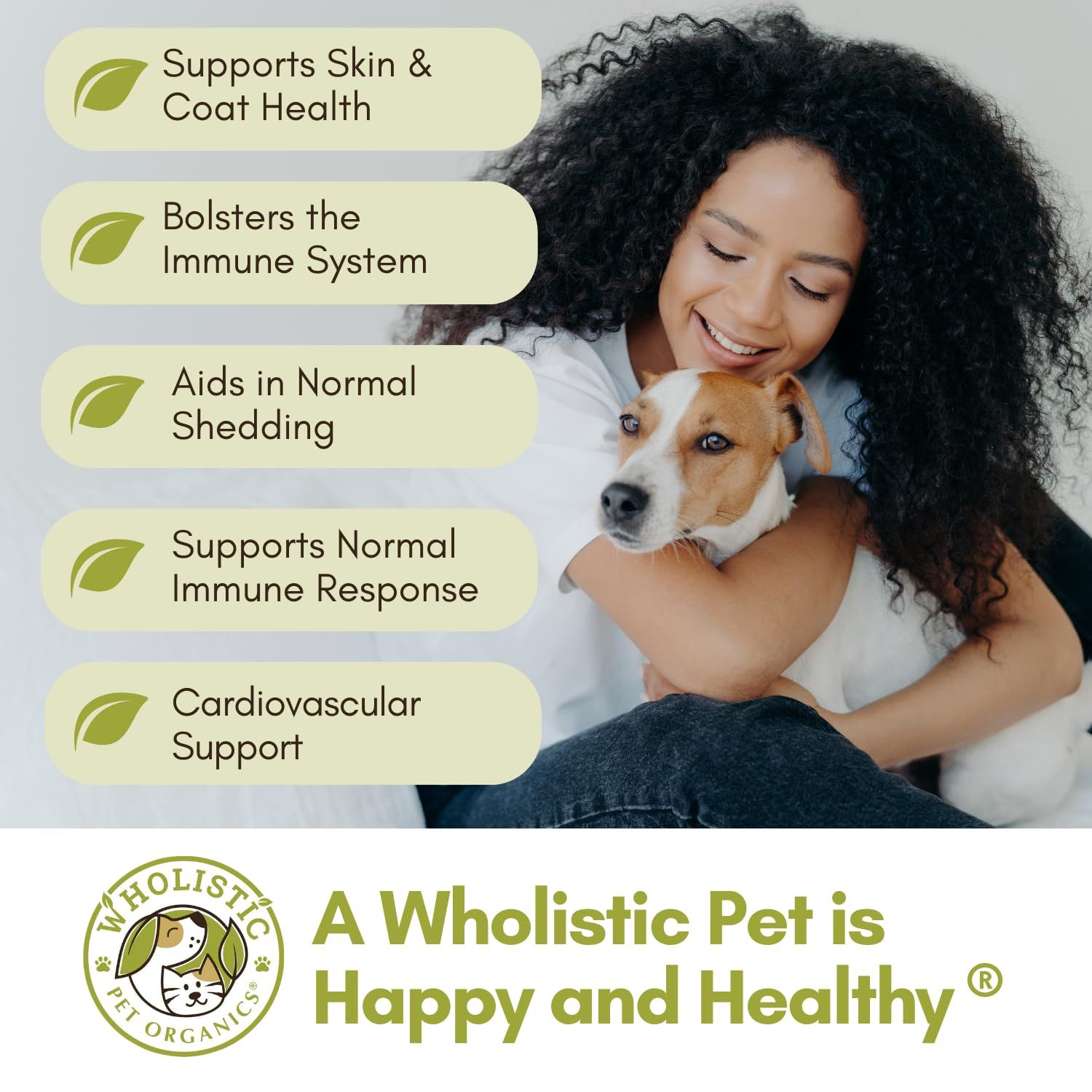 Wholistic Pet Organics Flaxseed Oil: Organic Flaxseed Oil for Dogs - Flax Oil Dog Supplement with Antioxidant Rich Rosemary and Omega 3, 6 Fatty Acids for Cardio, Immune, Skin and Coat Health - 16 Oz