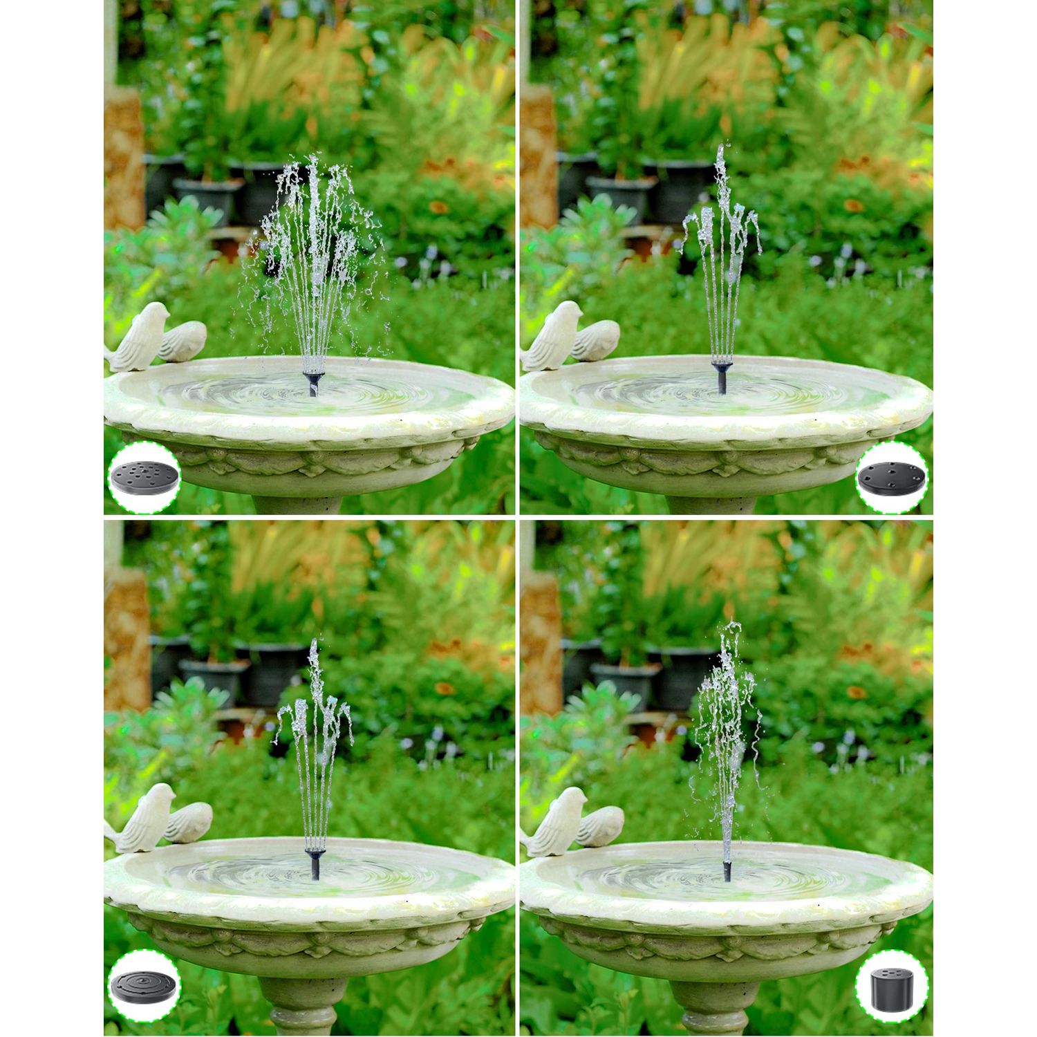 Biling Solar Fountain Pump, Solar Bird Bath Fountain Water Pump Outdoor with Tubing, Solar Fountain for Bird Bath, Garden Pond, Pool, Fish Tank,Backyard