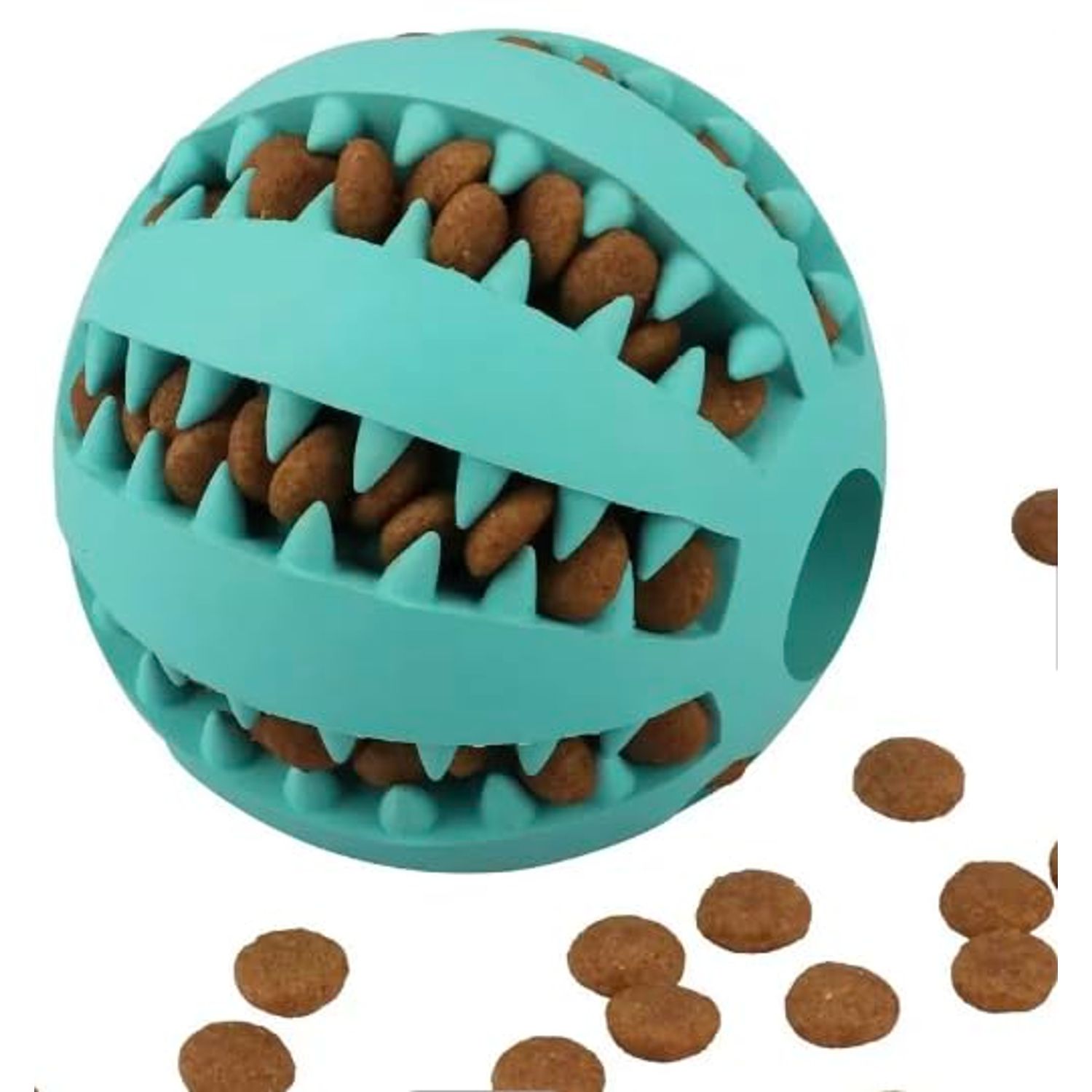 2 Pack Blue and Green Fun Indoor Outdoor 2.75in Dog Treat Holding Ball.