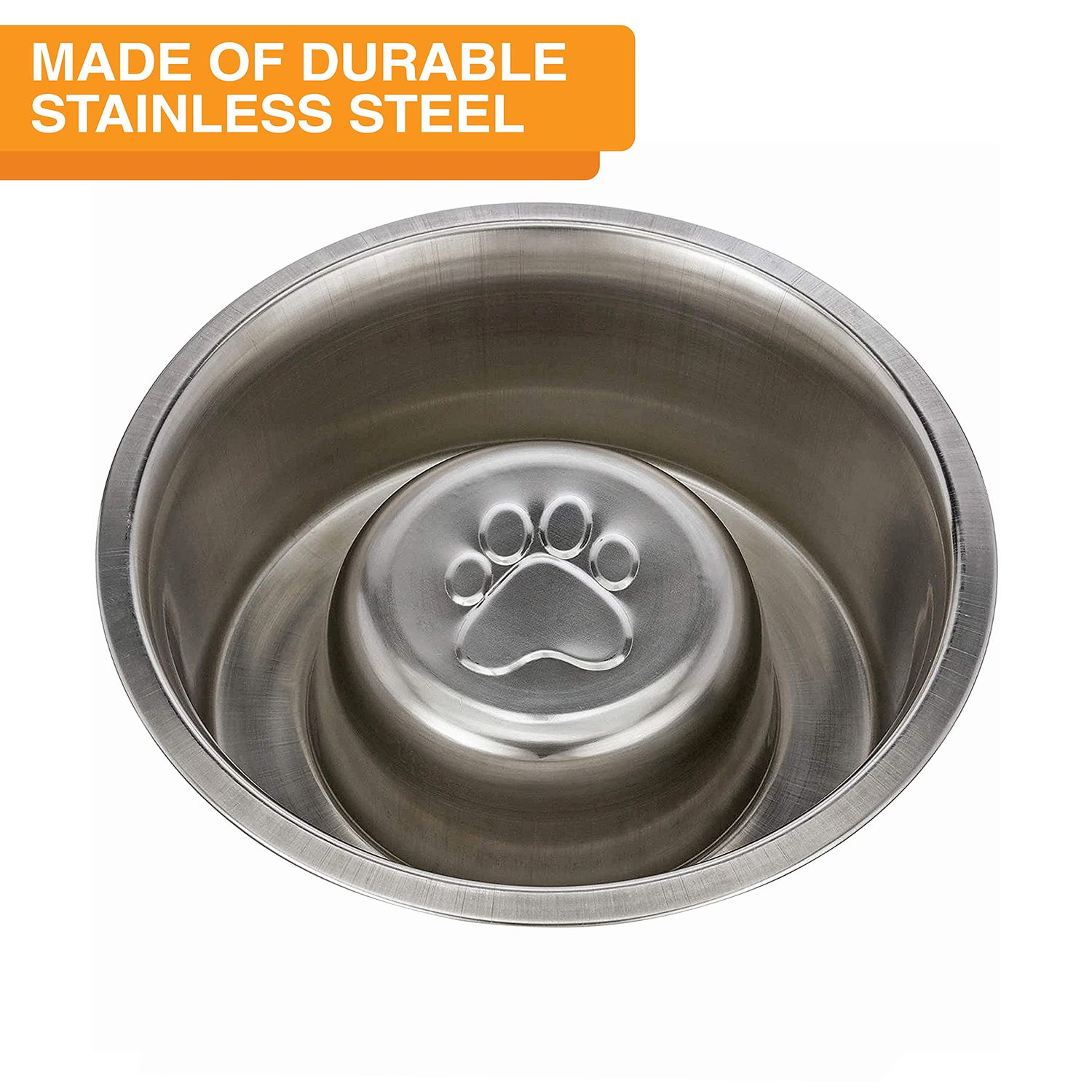 Neater Pet Brands Stainless Steel Slow Feed Bowl for Dogs or Cats - Fits in Neater Feeders and Other Raised Feeders (3 Cup)