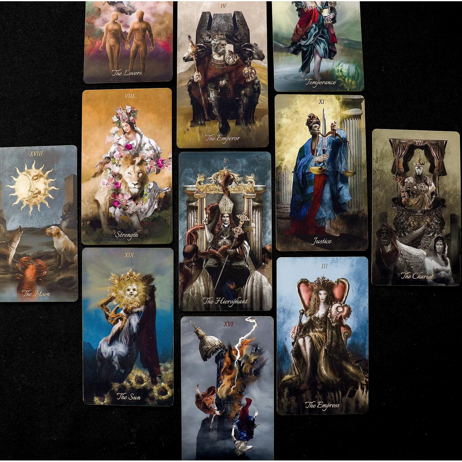 La Muci Baroque Gold Foil Tarot Deck Cards with Guide Book for Beginners - 78 Original Tarot Deck Set, The Fool Gold Foil Tarot Deck with Gilded Edges, Golden Thread Tarot Cards with Unique Artwork