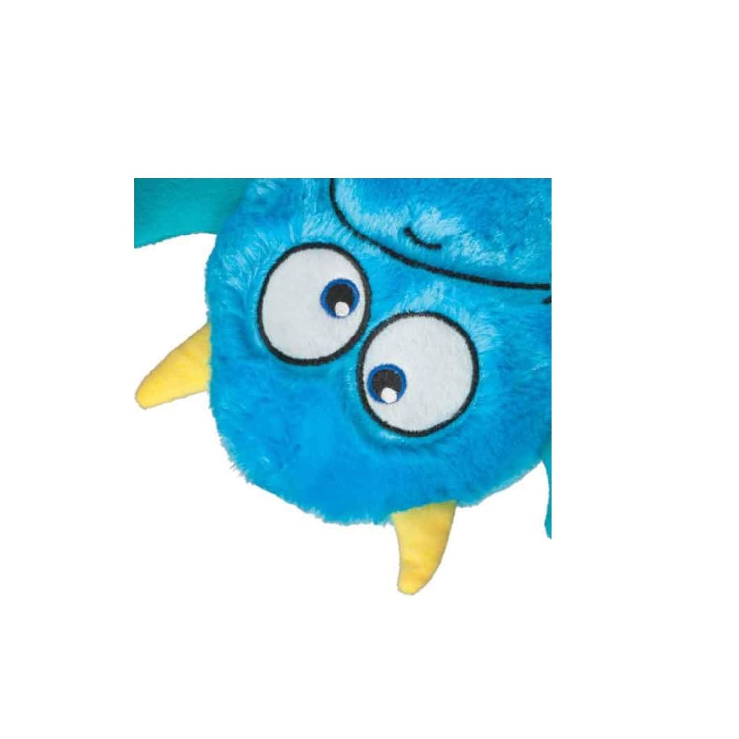 PUREPET Rock Monster 7" Dog Toys Soft Ball Shape Plush Squeaker Silly Faces 7" Choose Color or Set (Purple)