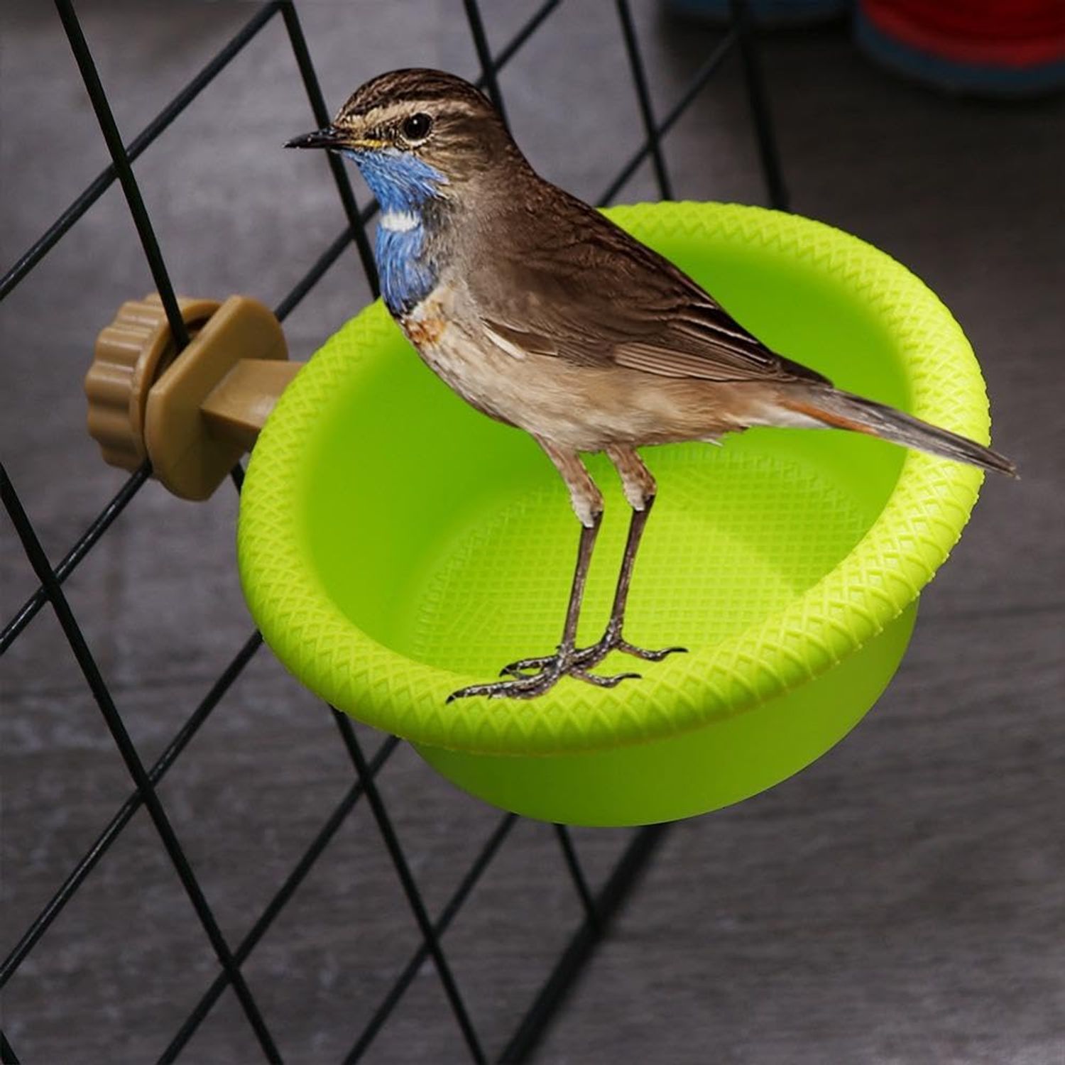 Kopida Multi-Function Bird Bath for Cage, Universal Style Small Tub Bowl for Hang Inside Cage Birdbath Shower for Parrot/Parakeets/Cockatiels/Canary/Budgerigar (4.7")