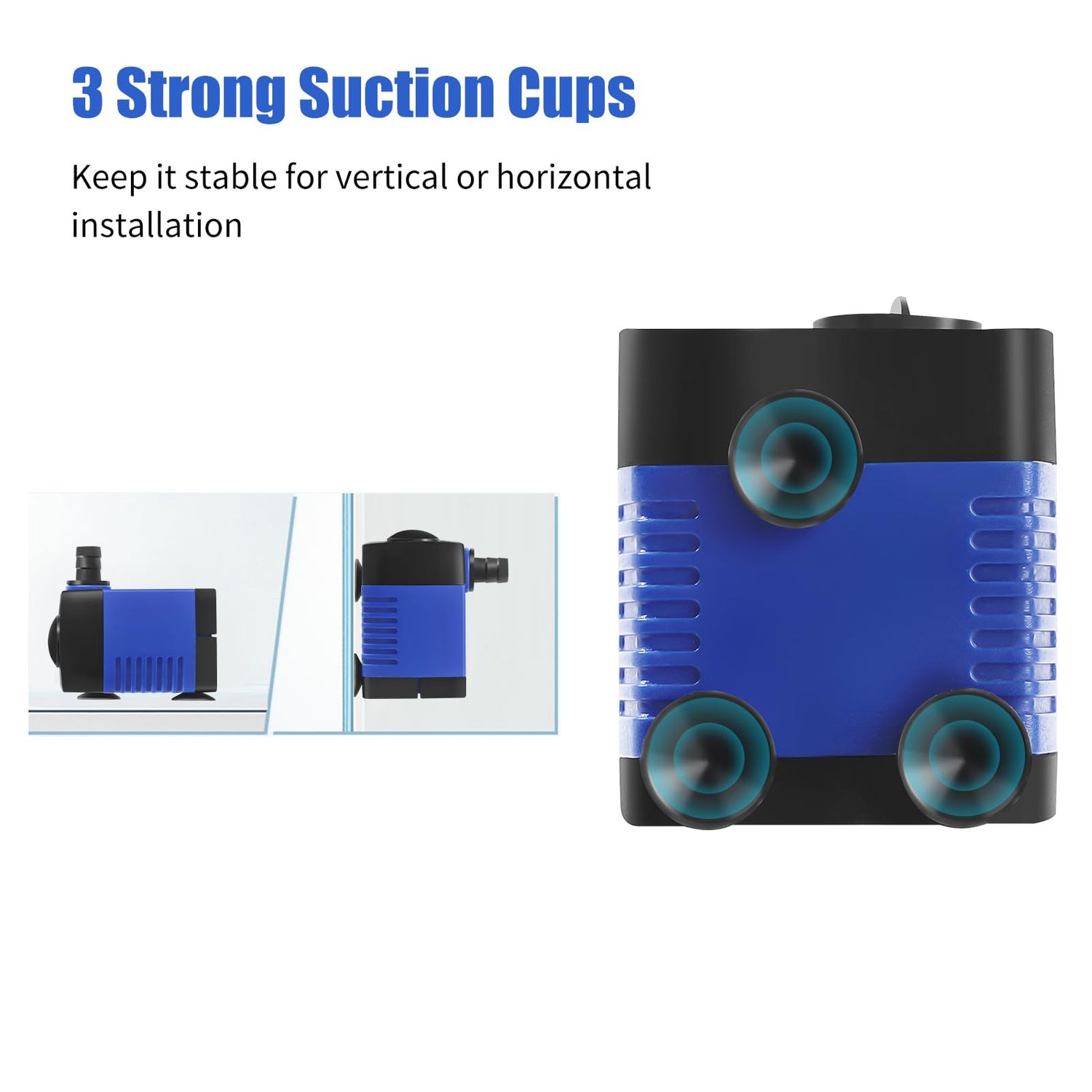 AQUANEAT Small Fountain Pump, 80 GPH Mini Submersible Water Pump with 3.3 ft Tubing, for Aquarium Fish Tank, Pet Water Fountain, Water Table, Waterfall