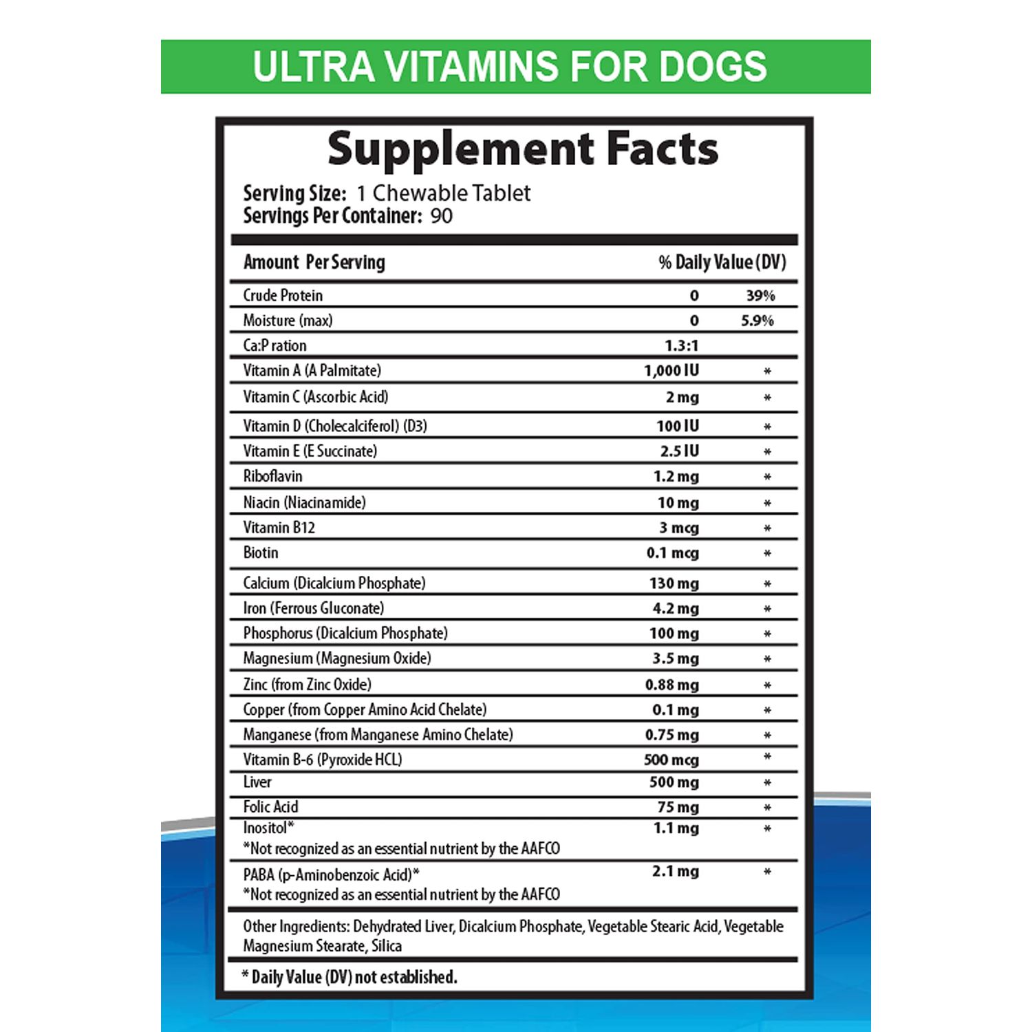 Dog antioxidant Treats - Ultra Vitamins and Minerals for Dogs - Best Health for Dogs - Natural Treats - Essential NUTRIENTS - Dog Vitamins for Hip and Joint - 1 Bottle (90 Treats)