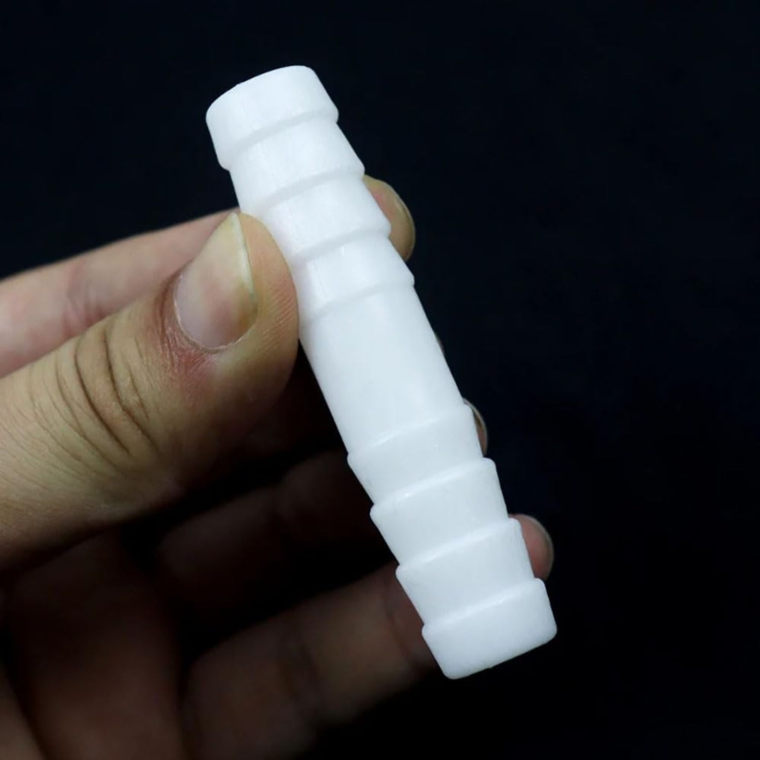 sunnates 10 PCS Plastic Hose Barb Fitting 1/2" x 1/2" Barbed Splicer White Pipe Connectors Barbed Splicer Home Adapter for Aquariums Fuel Gas Liquid Air