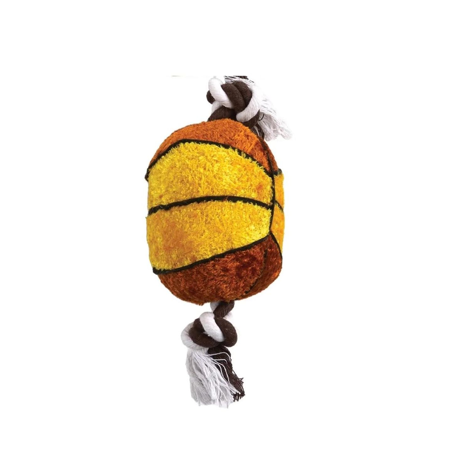 Plush and Rope 8" Dog Toy Sports Ball Squeaker Choose Your Favorite or Set of 4 (8 Inch Soccer Ball)